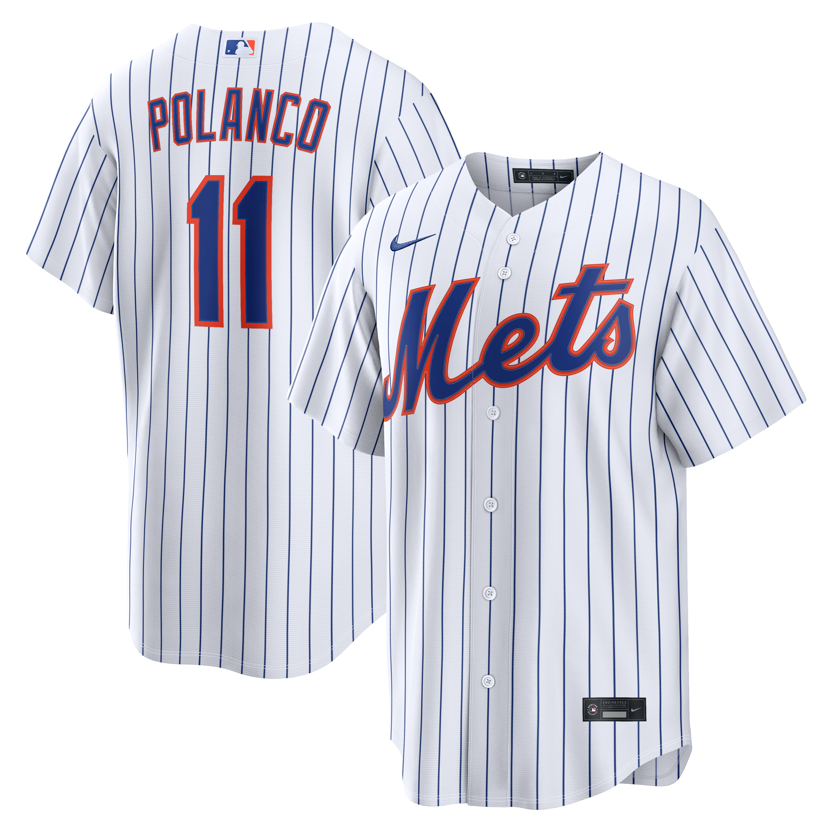 Jorge Polanco New York Mets Home Jersey - White - Image 2
