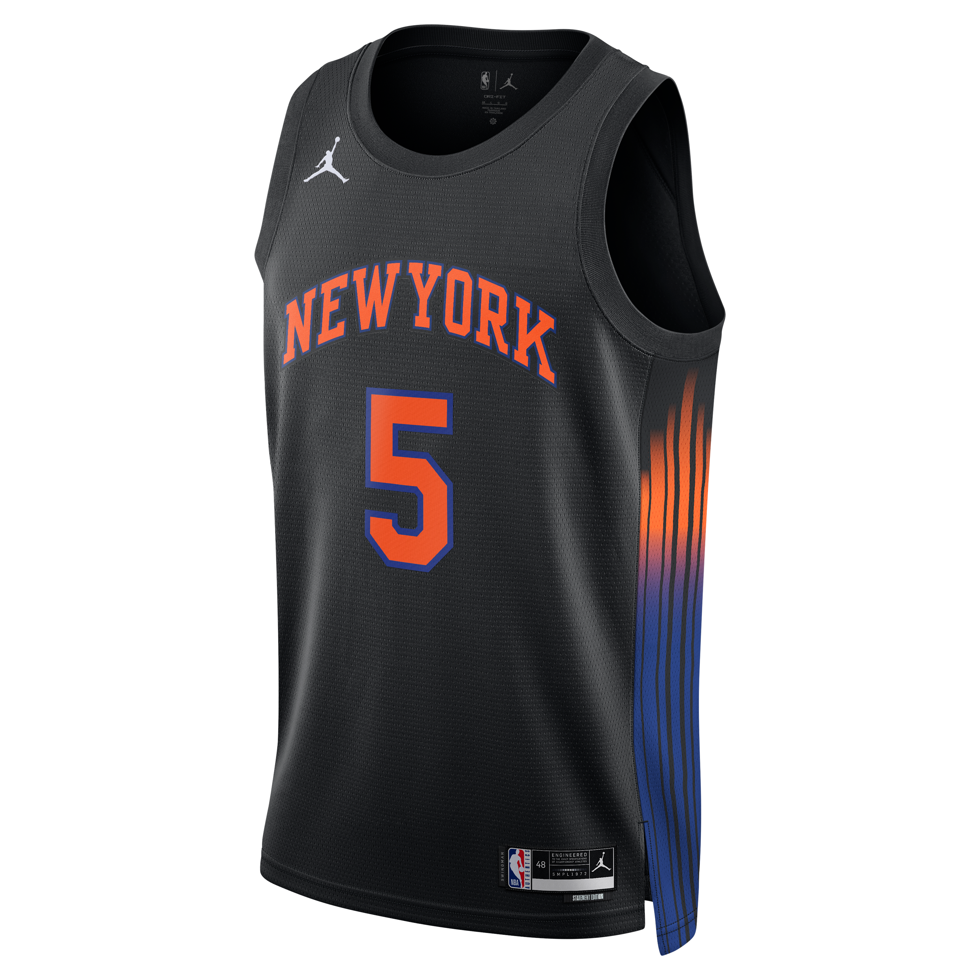 José Alvarado New York Knicks Jordan Brand Unisex Swingman Jersey - Statement Edition - Black - Image 3