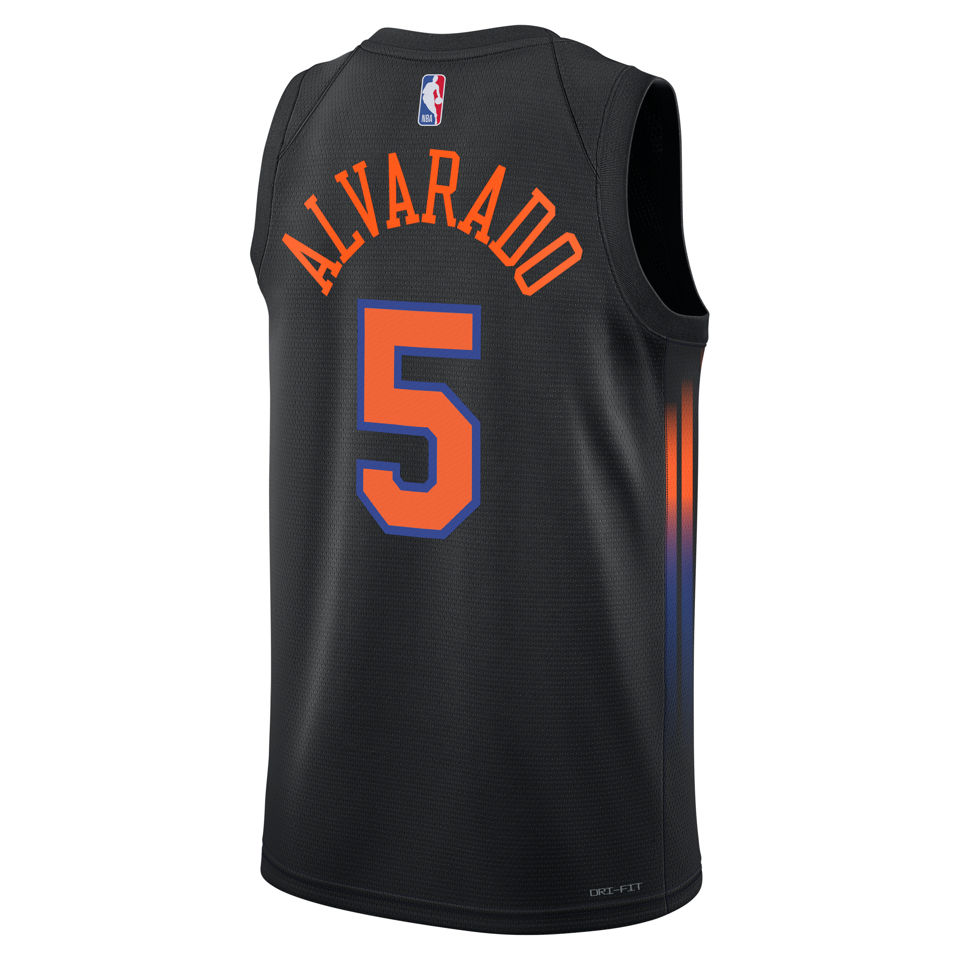 José Alvarado New York Knicks Jordan Brand Unisex Swingman Jersey - Statement Edition - Black - Image 4