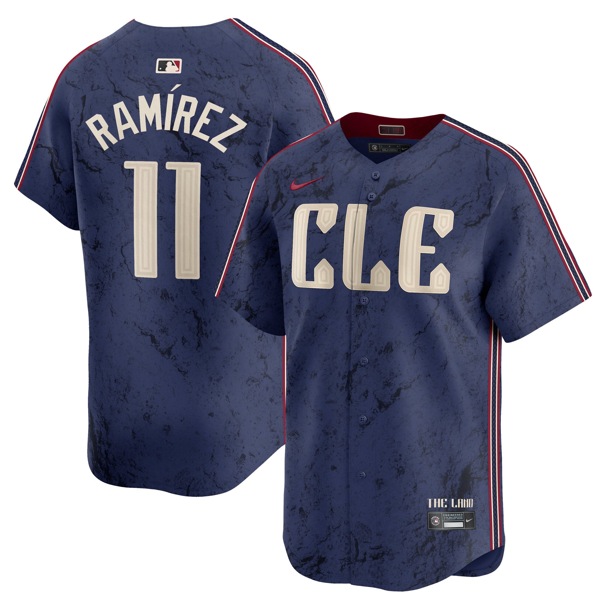 José Ramírez Cleveland Guardians City Connect Limited Player Jersey - Navy - Image 2