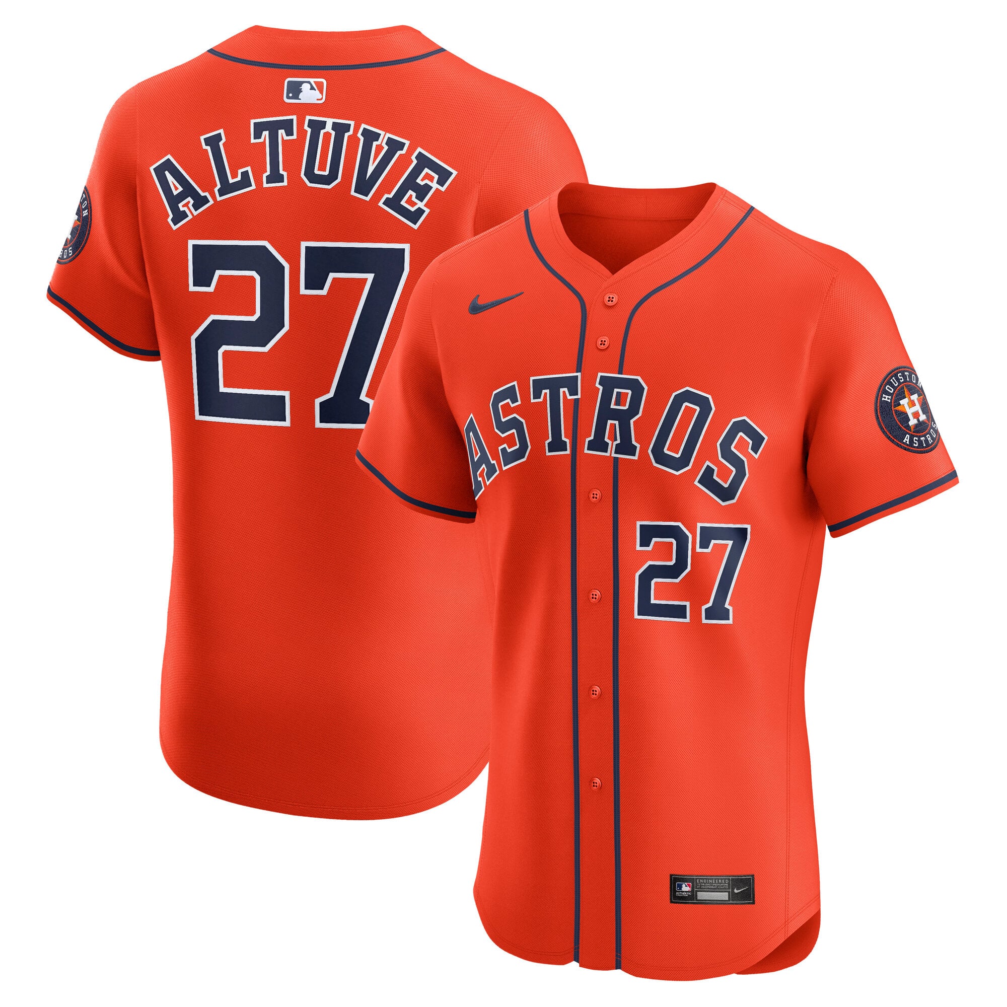 Jose Altuve Houston Astros Alternate 2 Elite Player Jersey - Orange