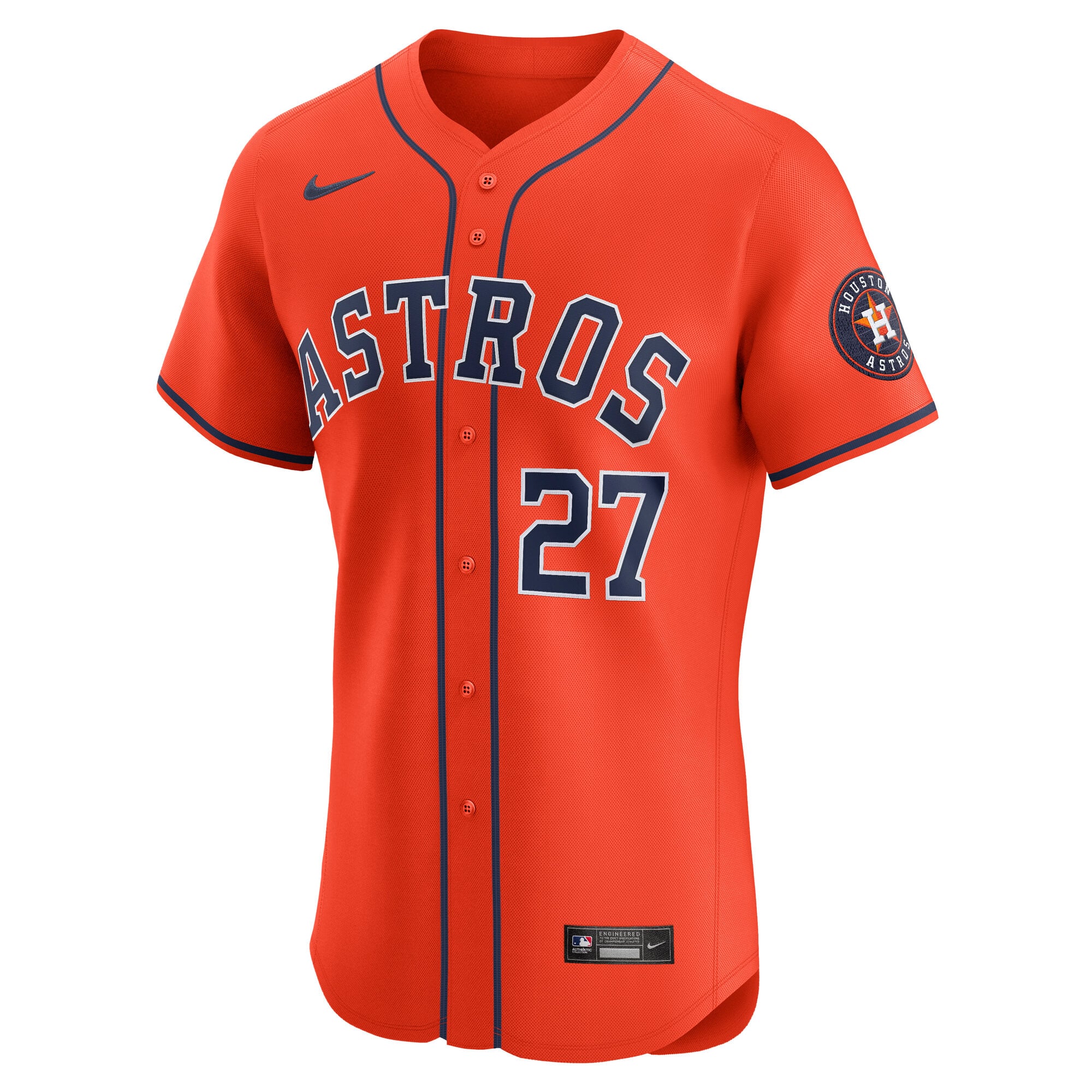 Jose Altuve Houston Astros Alternate Elite Player Jersey - Orange - Image 3