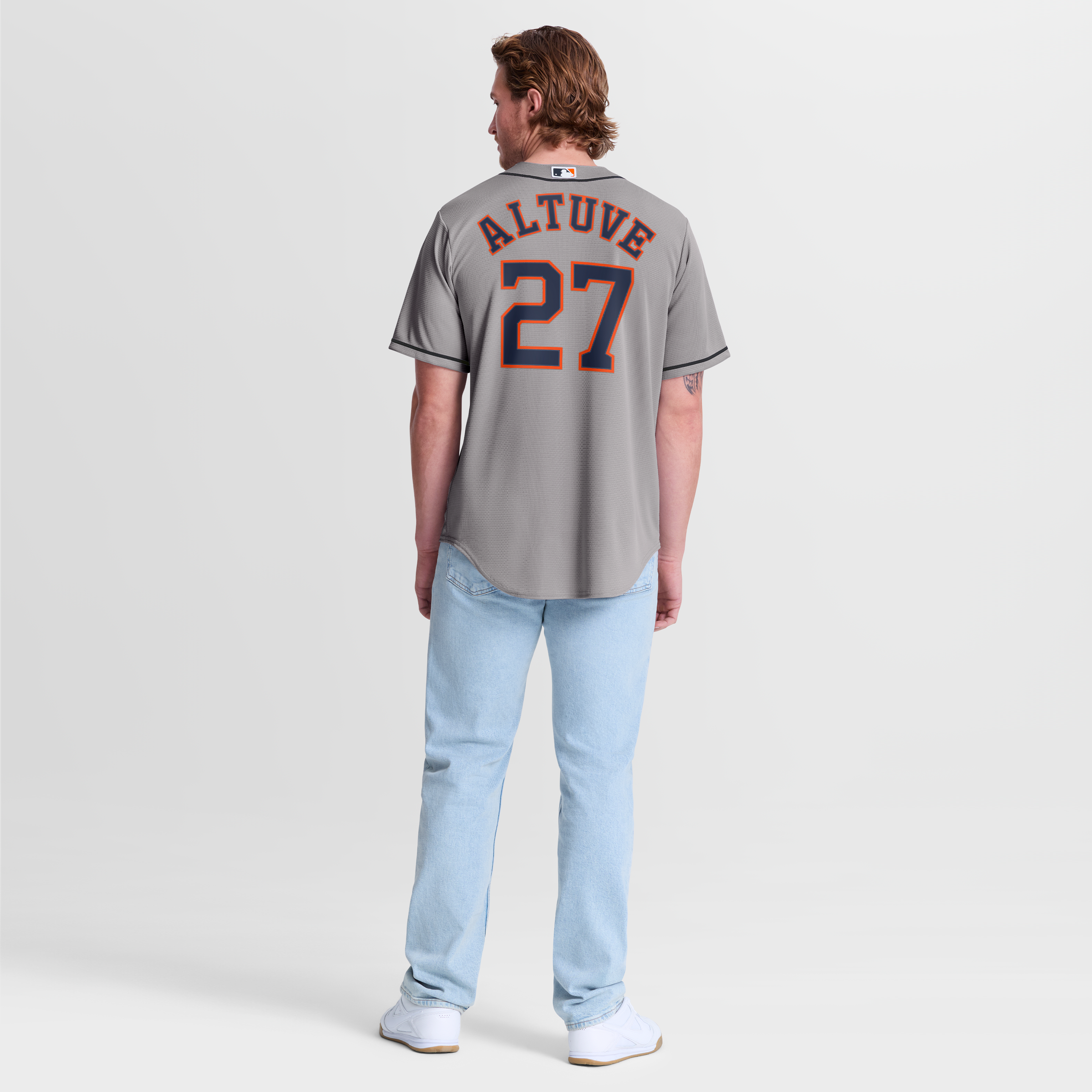Jose Altuve Houston Astros Alternate Jersey - Gray - Image 6