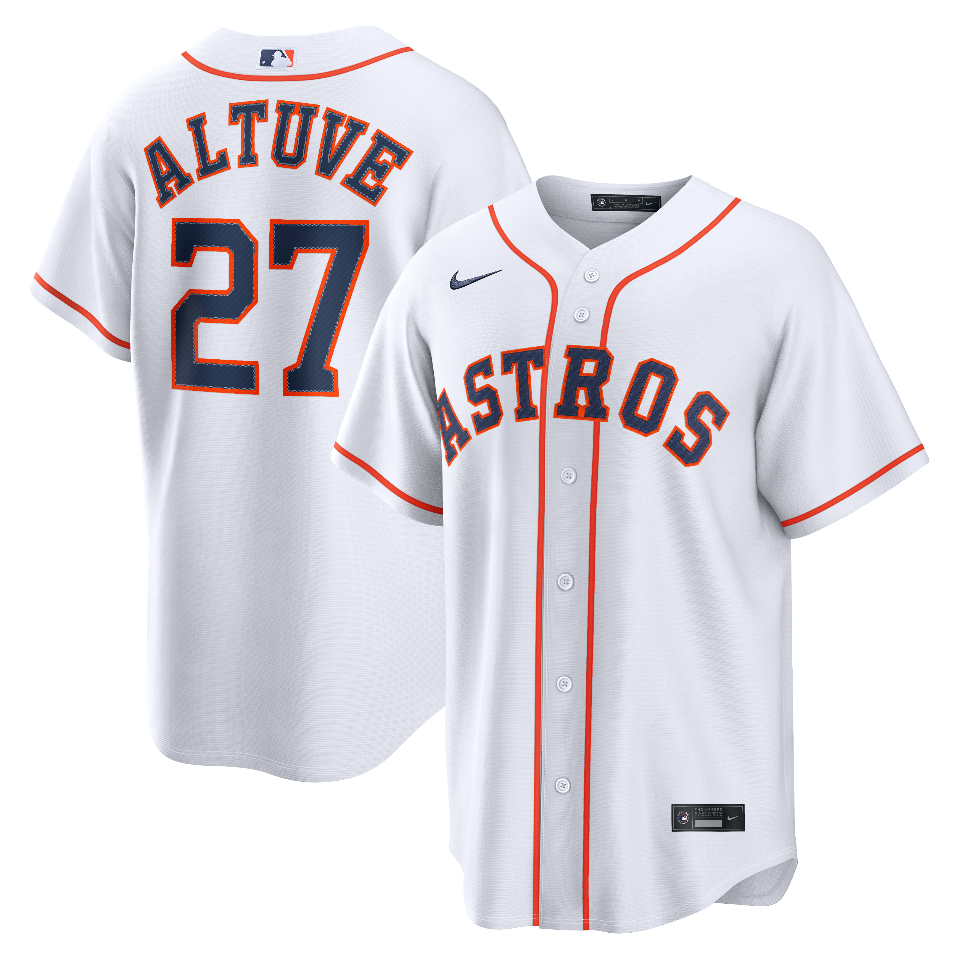 Jose Altuve Houston Astros Home Jersey - White