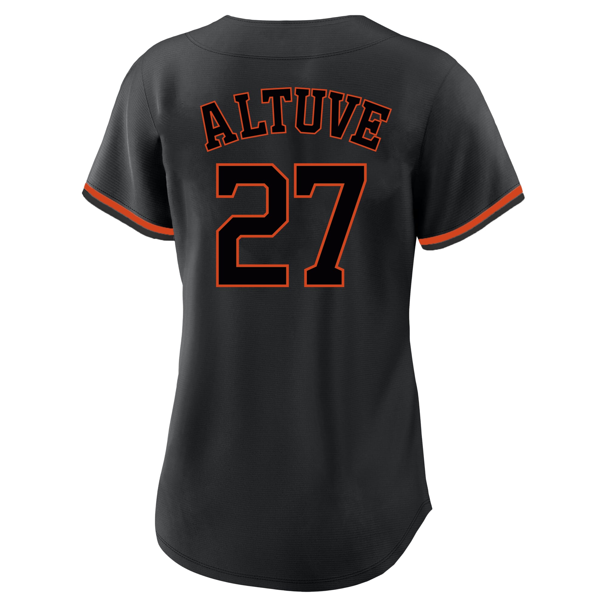 Jose Altuve Houston Astros Profile Women's Plus Size Player Name & Number Fashion Jersey - Black - Image 4
