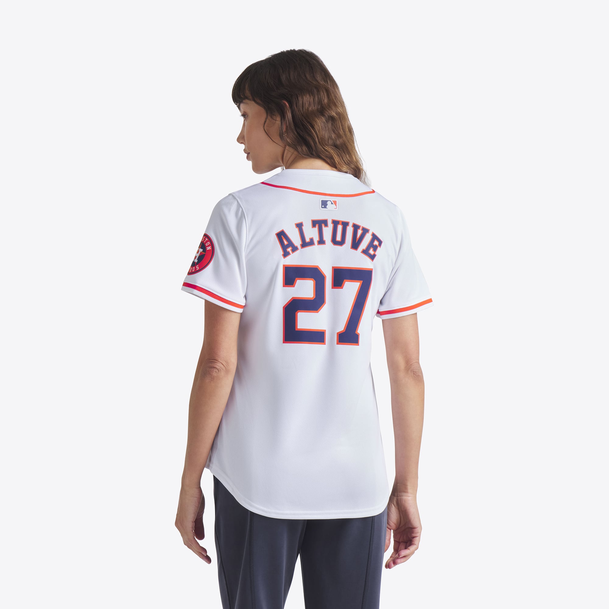 Jose Altuve Houston Astros Women's Home Limited Player Jersey - White - Image 6
