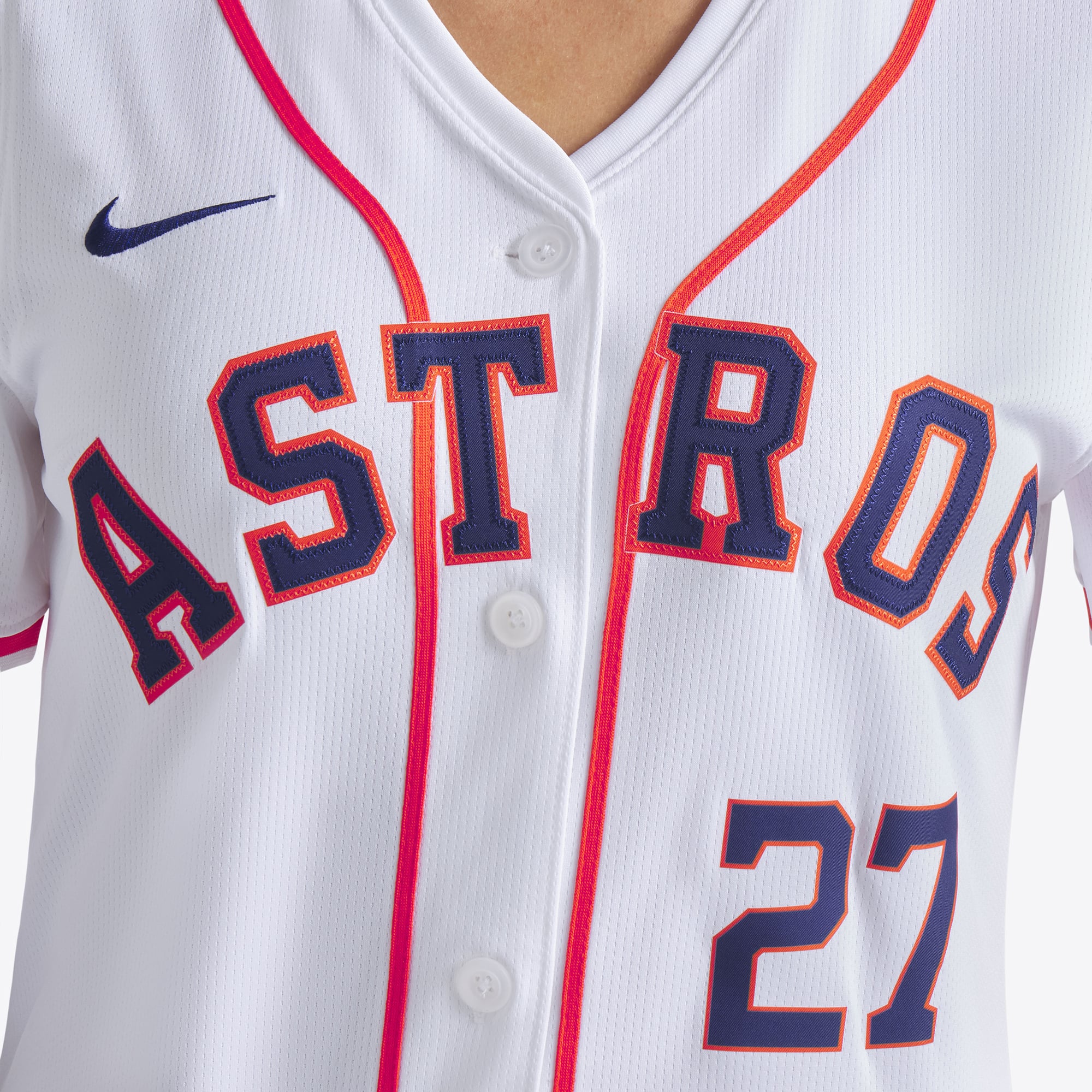 Jose Altuve Houston Astros Women's Home Limited Player Jersey - White - Image 9