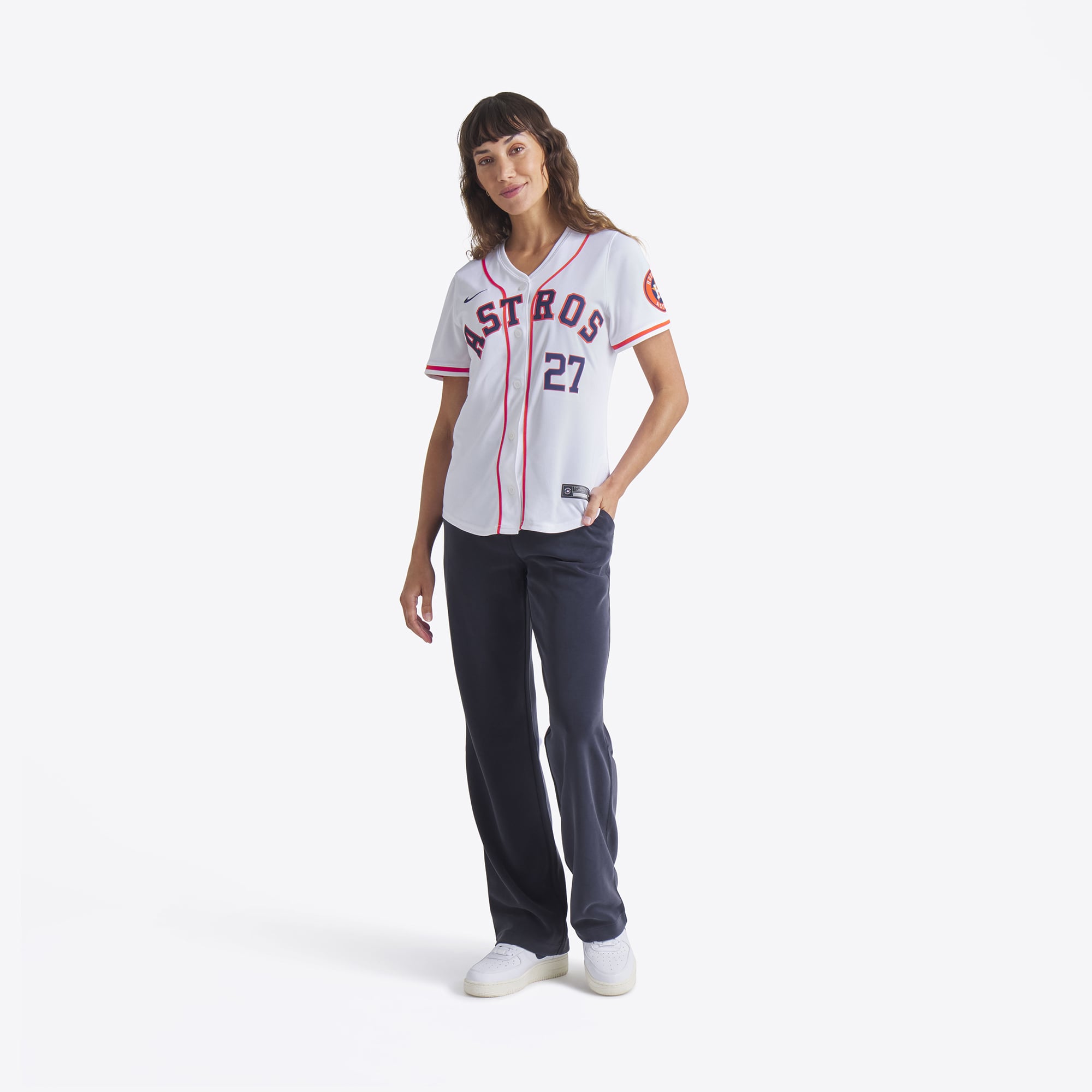 Jose Altuve Houston Astros Women's Home Limited Player Jersey - White - Image 7