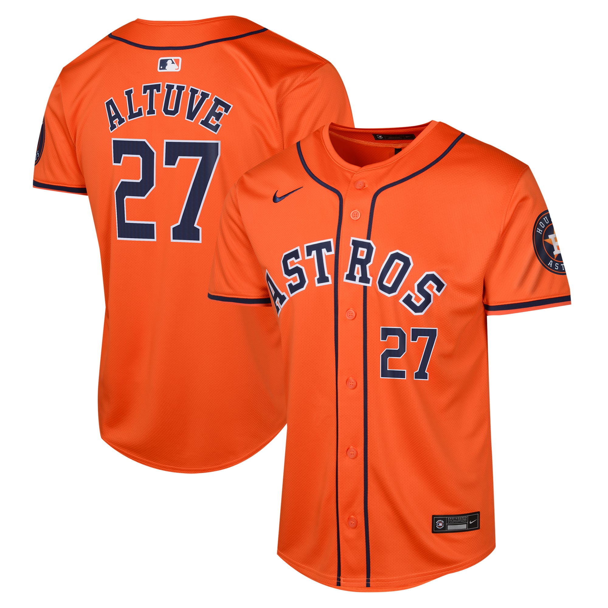 Jose Altuve Houston Astros Youth Alternate Limited Player Jersey – Orange