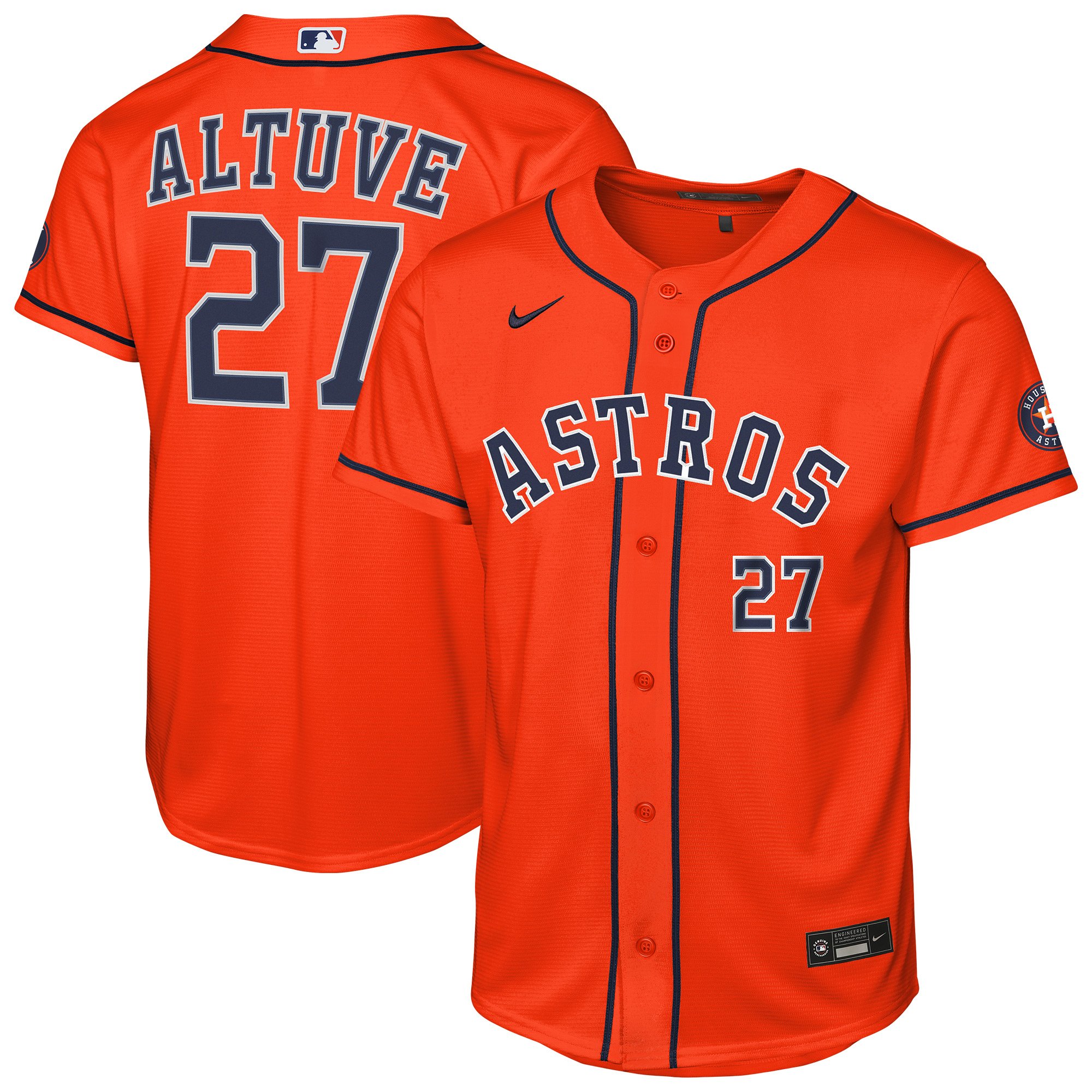 Jose Altuve Houston Astros Youth Alternate Stadium Jersey - Orange
