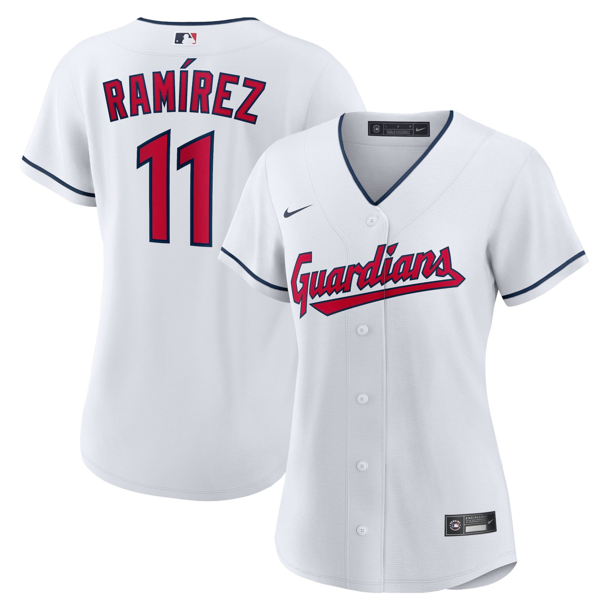 Jose Ramirez Cleveland Guardians Women's Home Player Jersey - White - Image 2