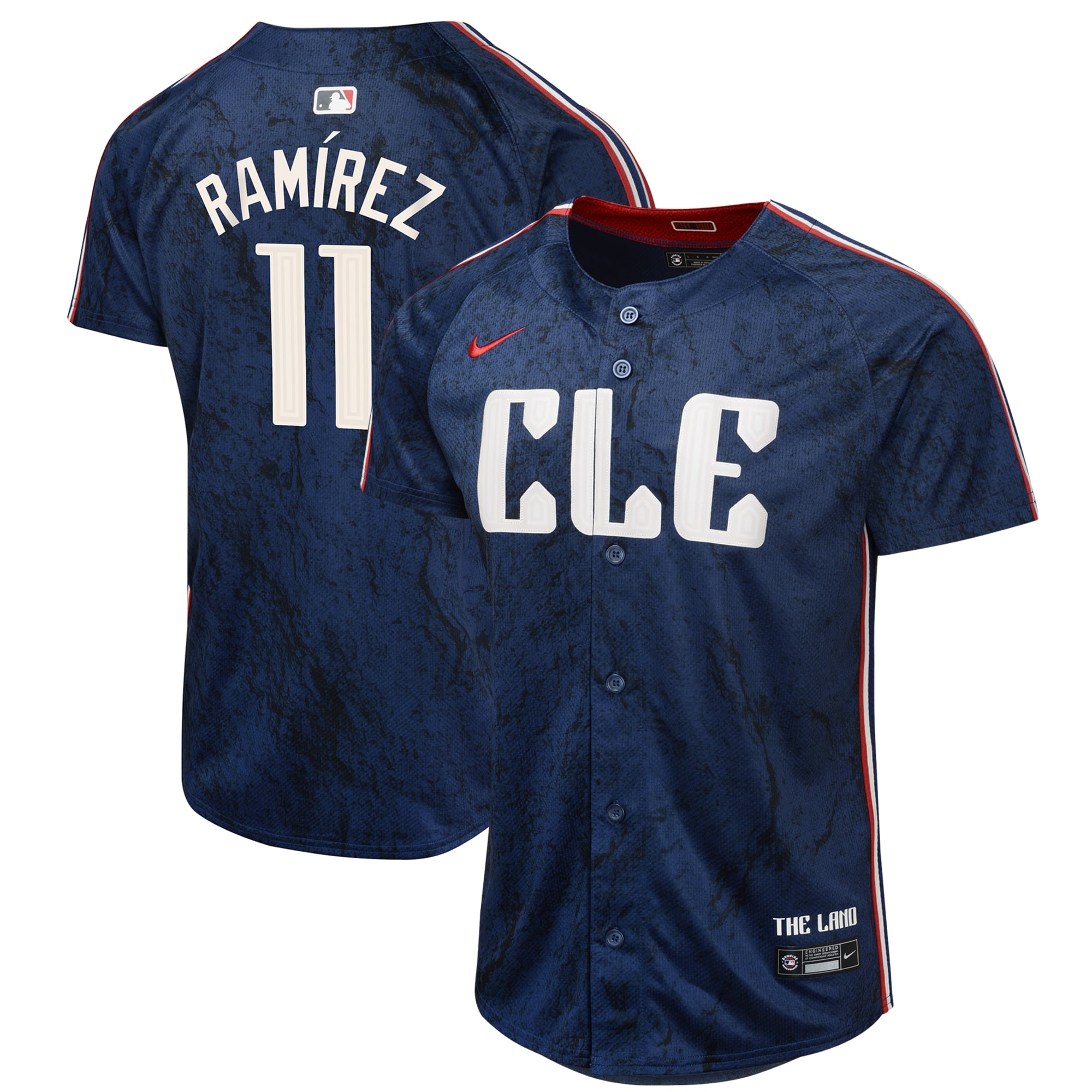 Jose Ramirez Cleveland Guardians Youth 2024 City Connect Limited Jersey - Navy - Image 2
