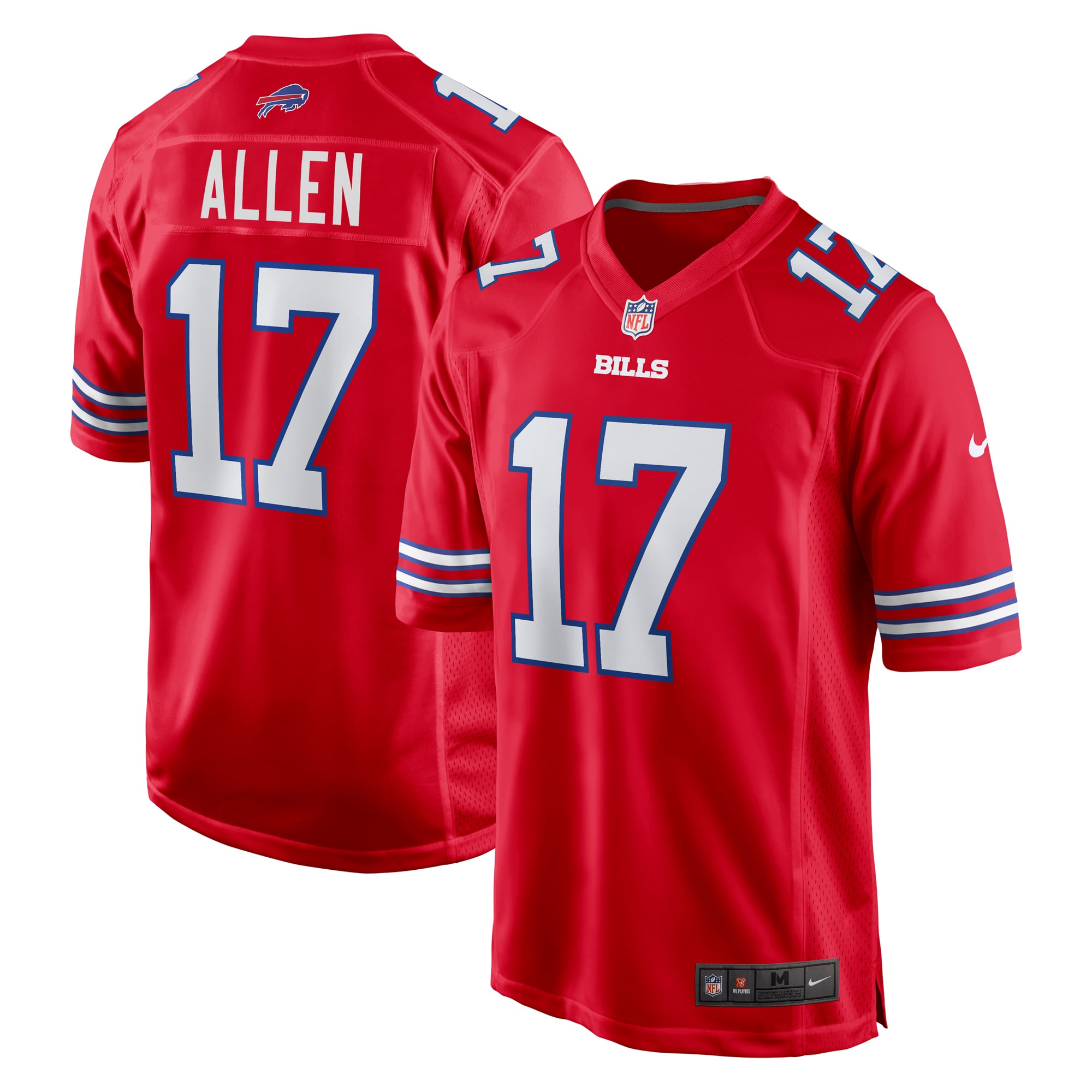 Josh Allen Buffalo Bills Team Game Player Jersey - Red