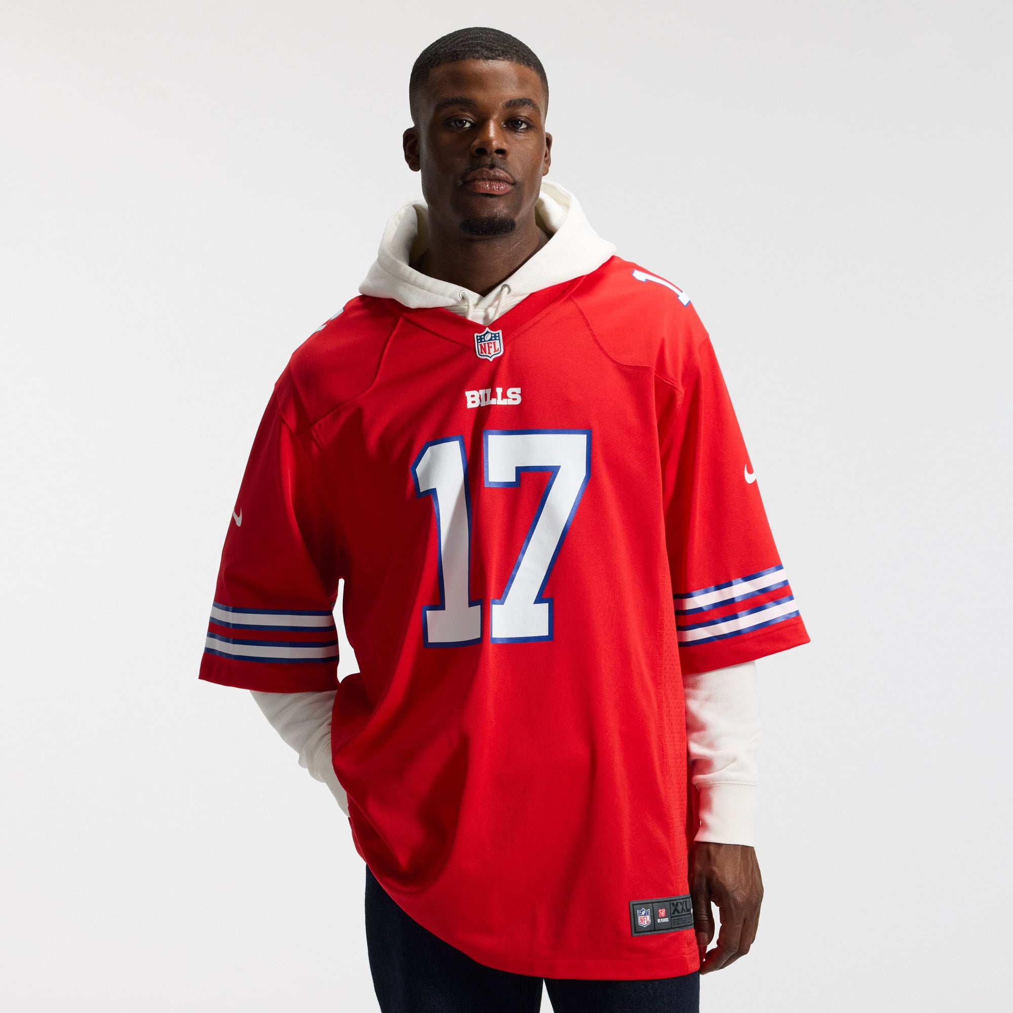 Josh Allen Buffalo Bills Team Game Player Jersey - Red - Image 4
