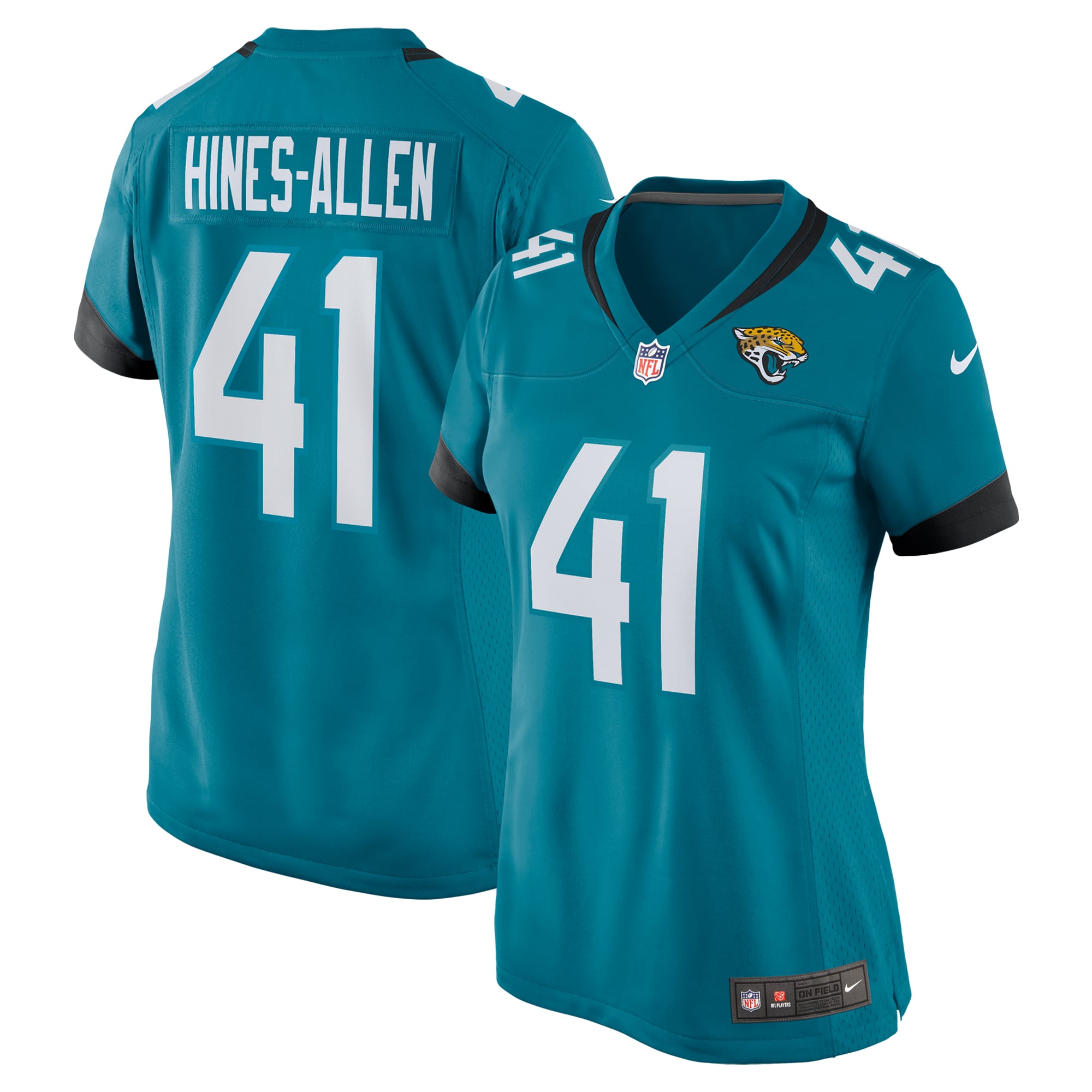 Josh Hines-Allen Jacksonville Jaguars Women's Player Game Jersey - Teal - Image 2