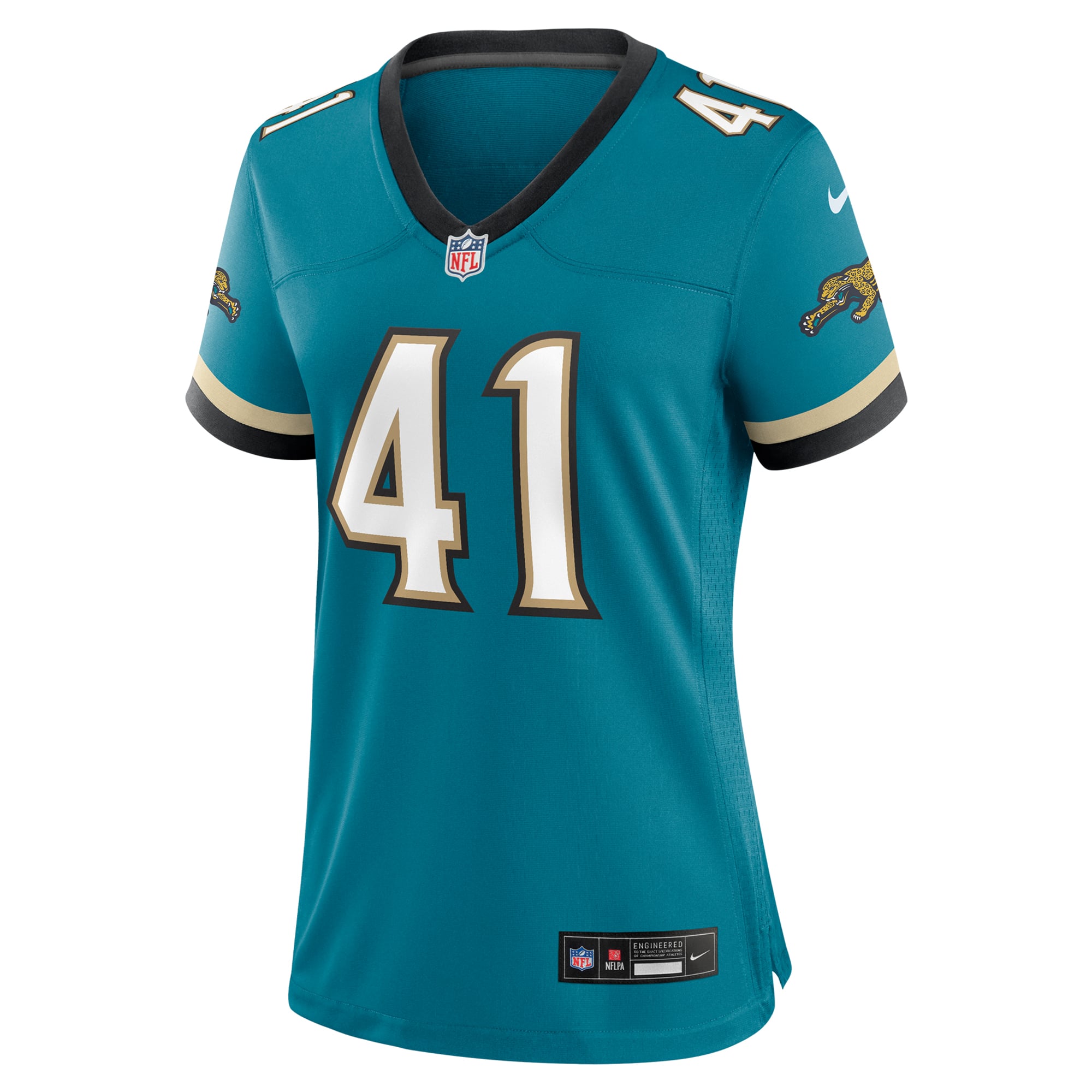 Josh Hines-Allen Jacksonville Jaguars Women's Prowler Throwback Game Jersey - Teal - Image 3