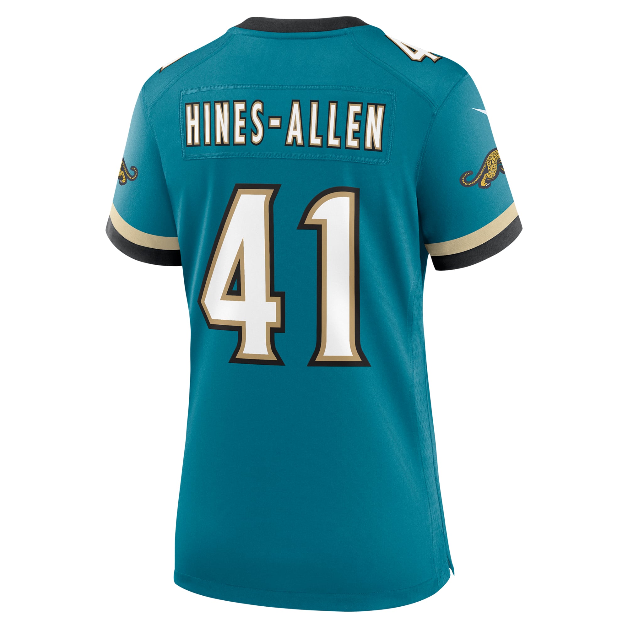 Josh Hines-Allen Jacksonville Jaguars Women's Prowler Throwback Game Jersey - Teal - Image 4
