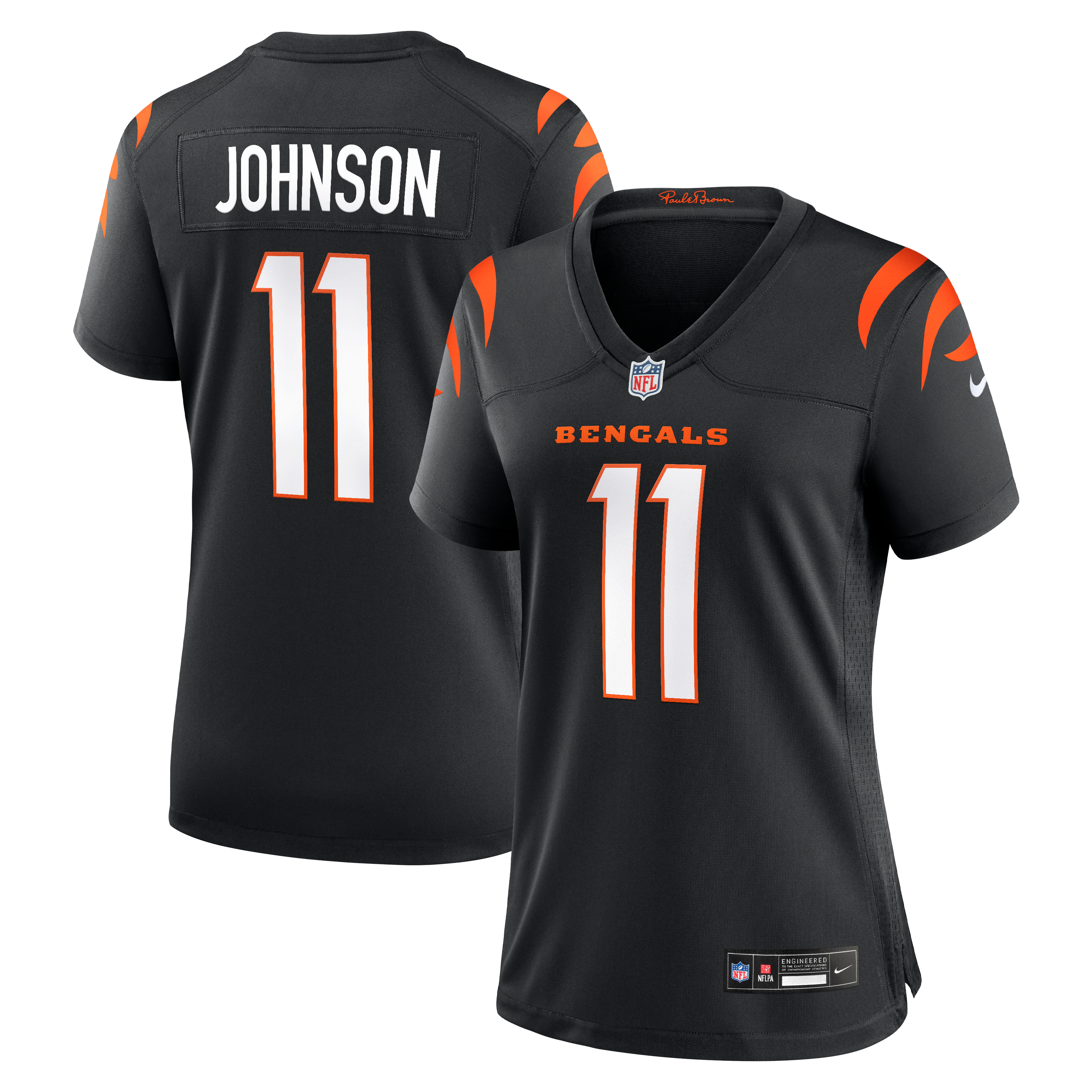 Josh Johnson Cincinnati Bengals Women's Team Game Jersey - Black - Image 2