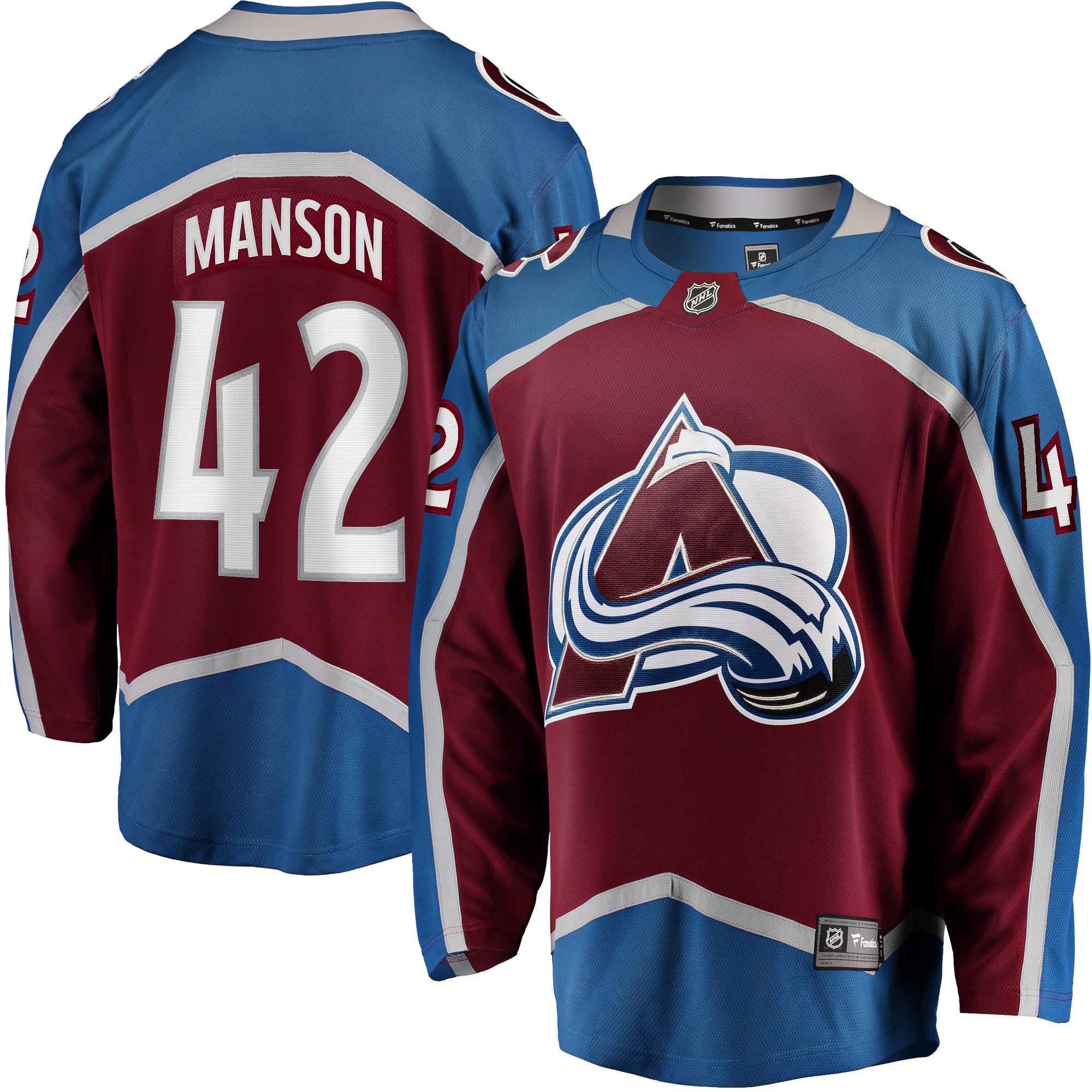 Josh Manson Colorado Avalanche Home Breakaway Player Jersey - Burgundy - Image 2