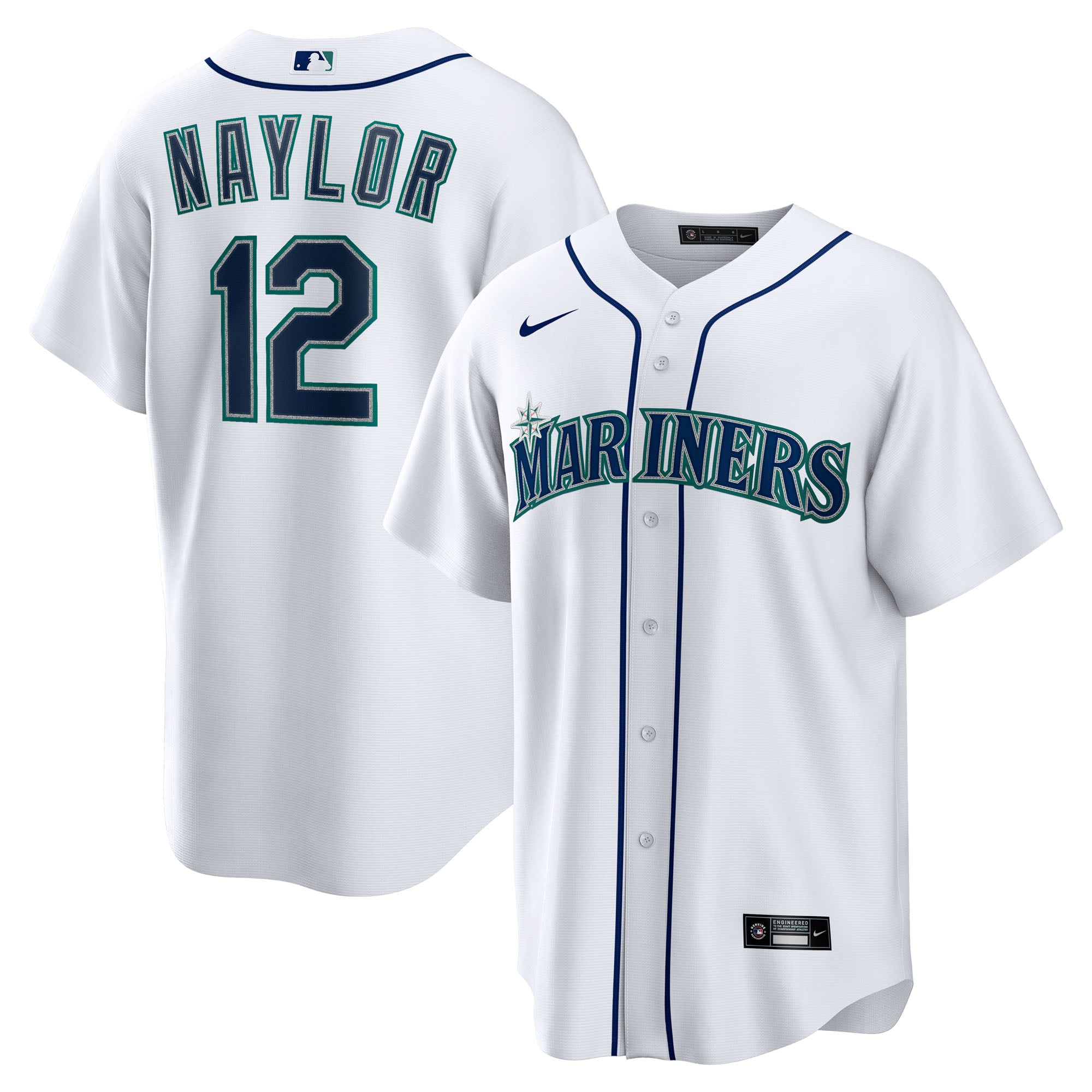 Josh Naylor Seattle Mariners Home Jersey - White - Image 2