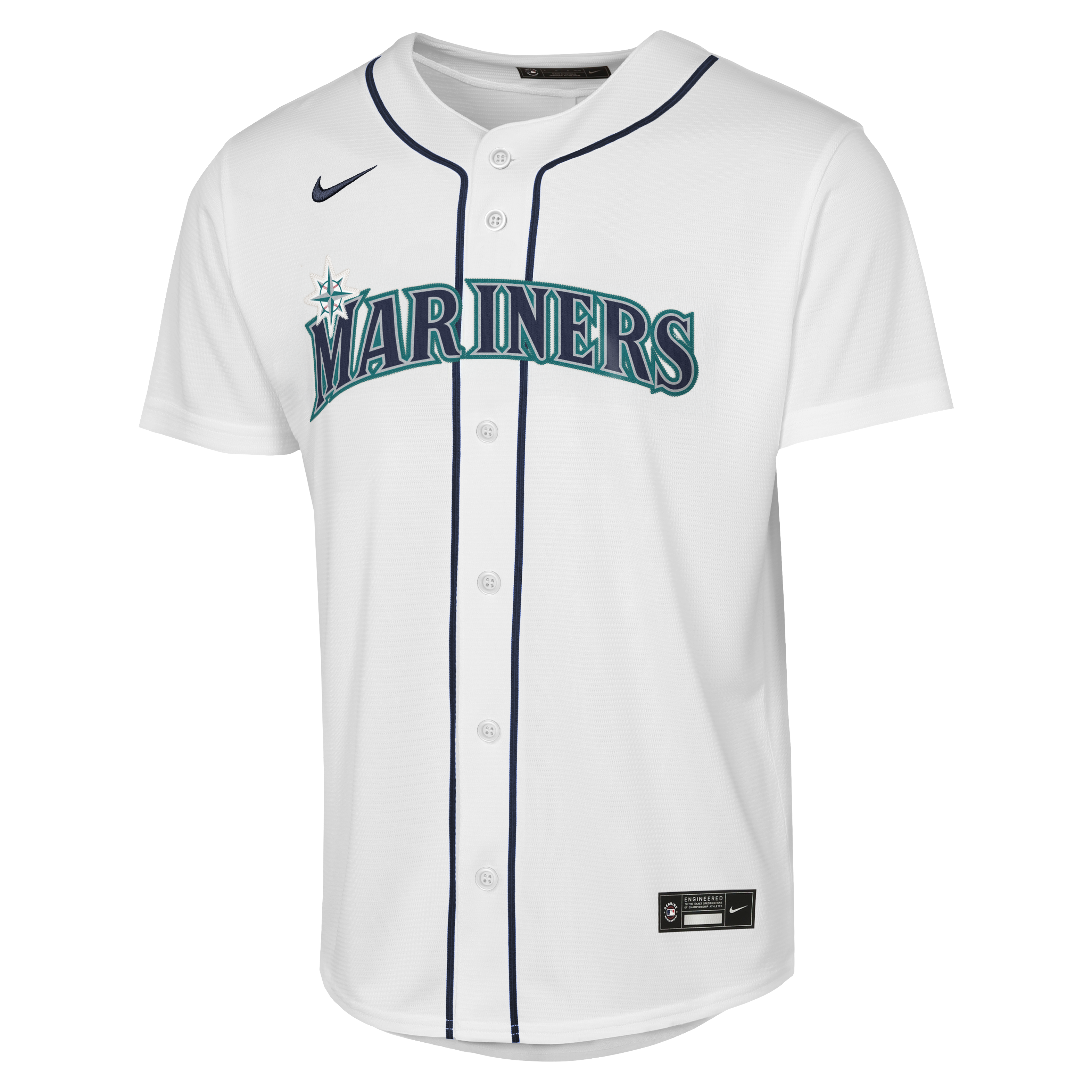 Josh Naylor Seattle Mariners Youth Home Baseline Jersey - White - Image 3