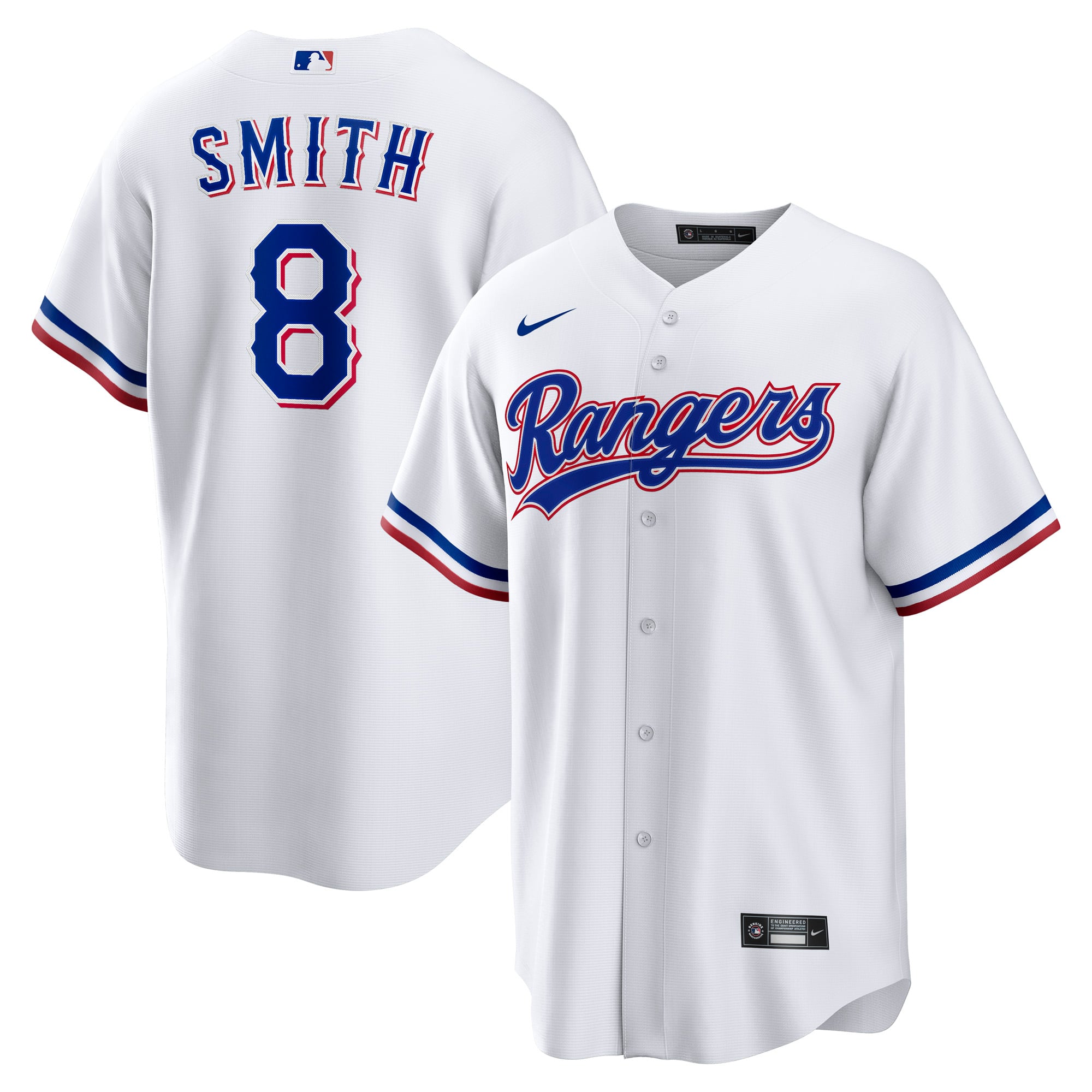 Josh Smith Texas Rangers Home Jersey - White