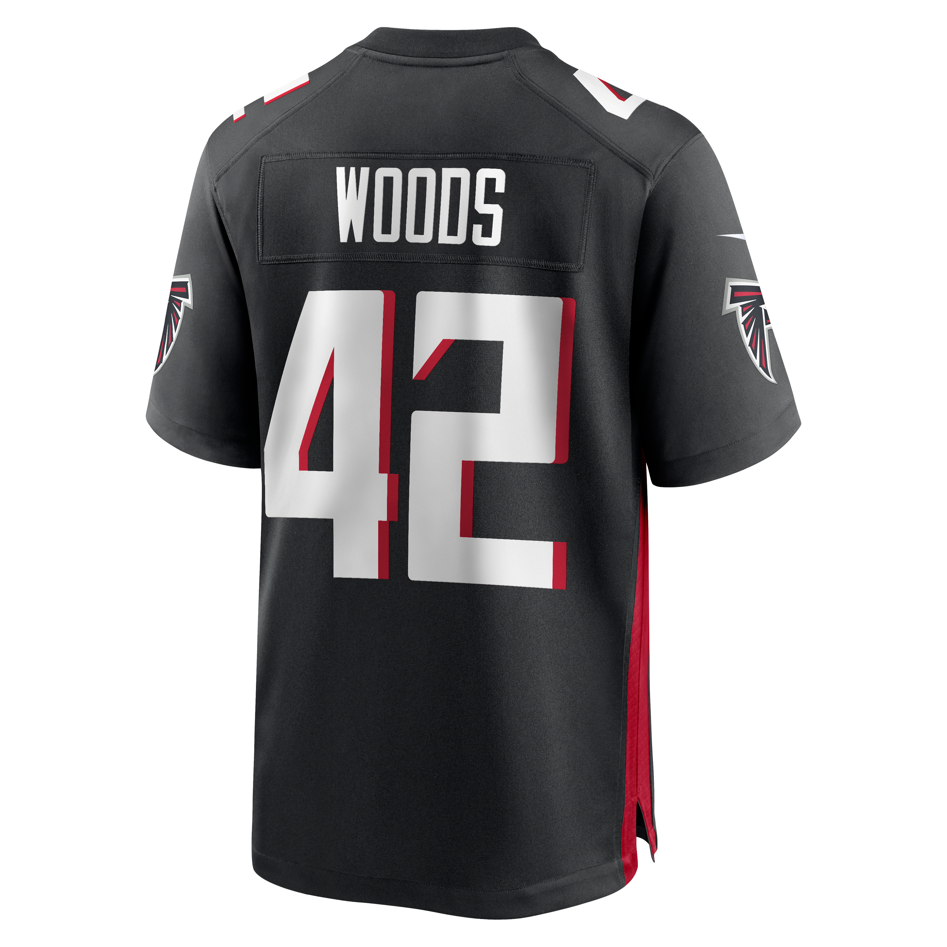 Josh Woods Atlanta Falcons Team Game Jersey - Black - Image 4