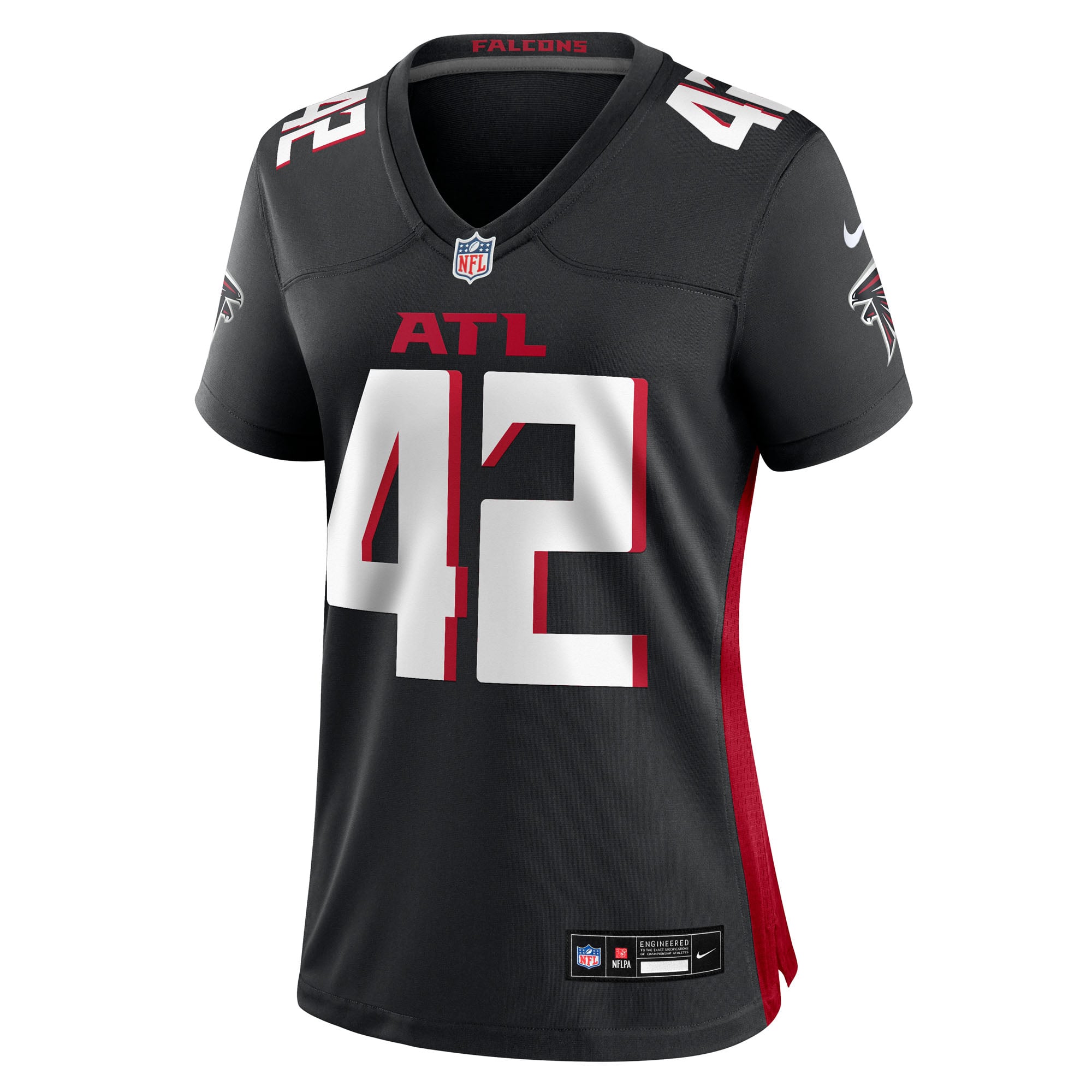 Josh Woods Atlanta Falcons Women's Team Game Jersey - Black - Image 3