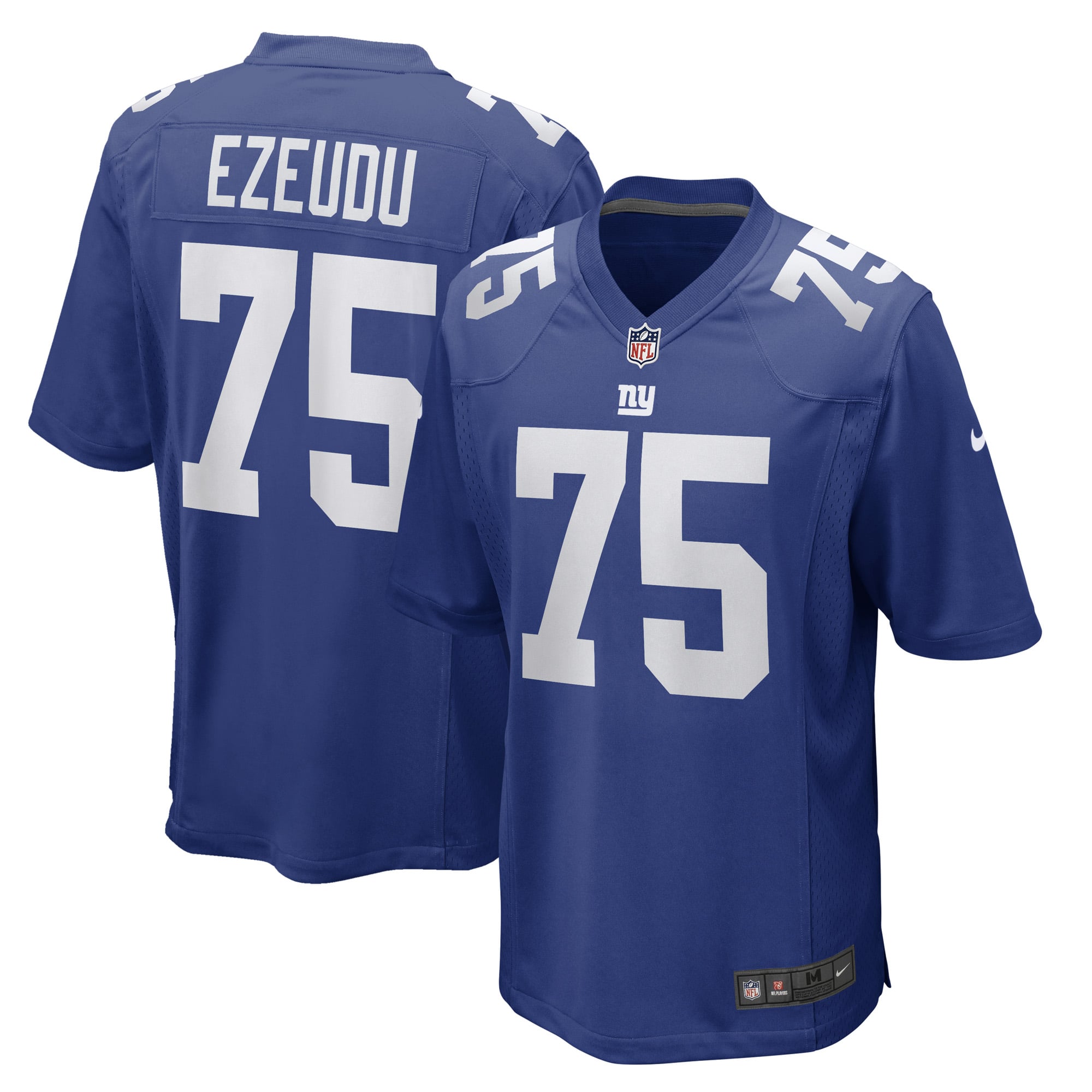Joshua Ezeudu New York Giants Game Player Jersey - Royal - Image 2