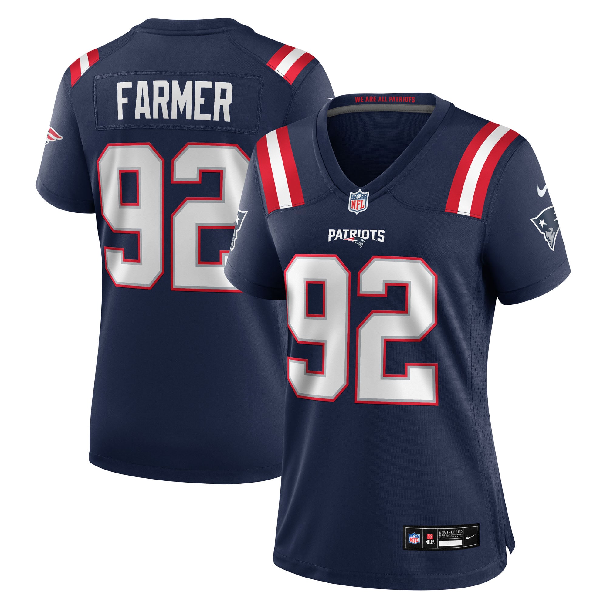 Joshua Farmer New England Patriots Women's Team Game Jersey - Navy - Image 2