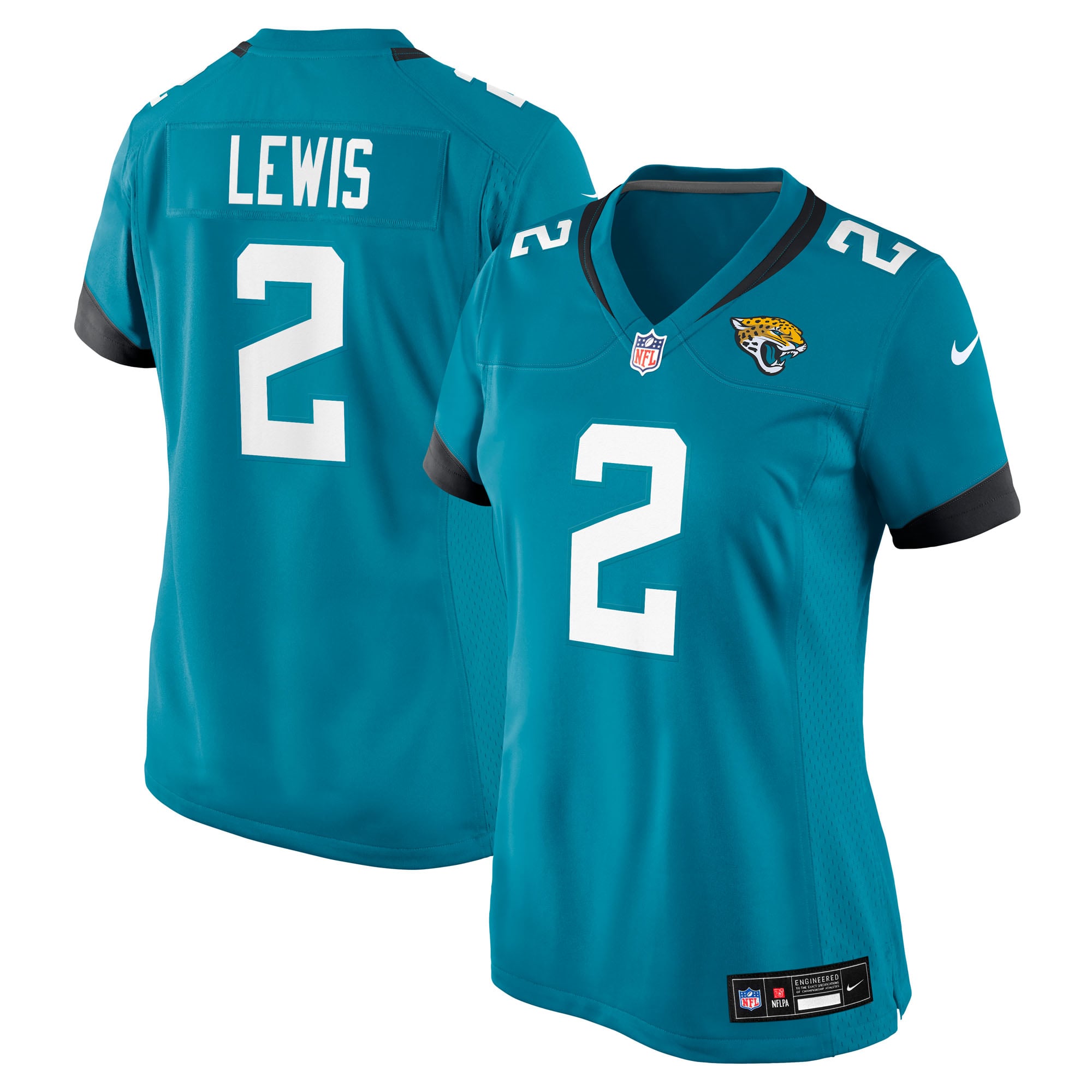 Jourdan Lewis Jacksonville Jaguars Women's Team Game Jersey - Teal - Image 2