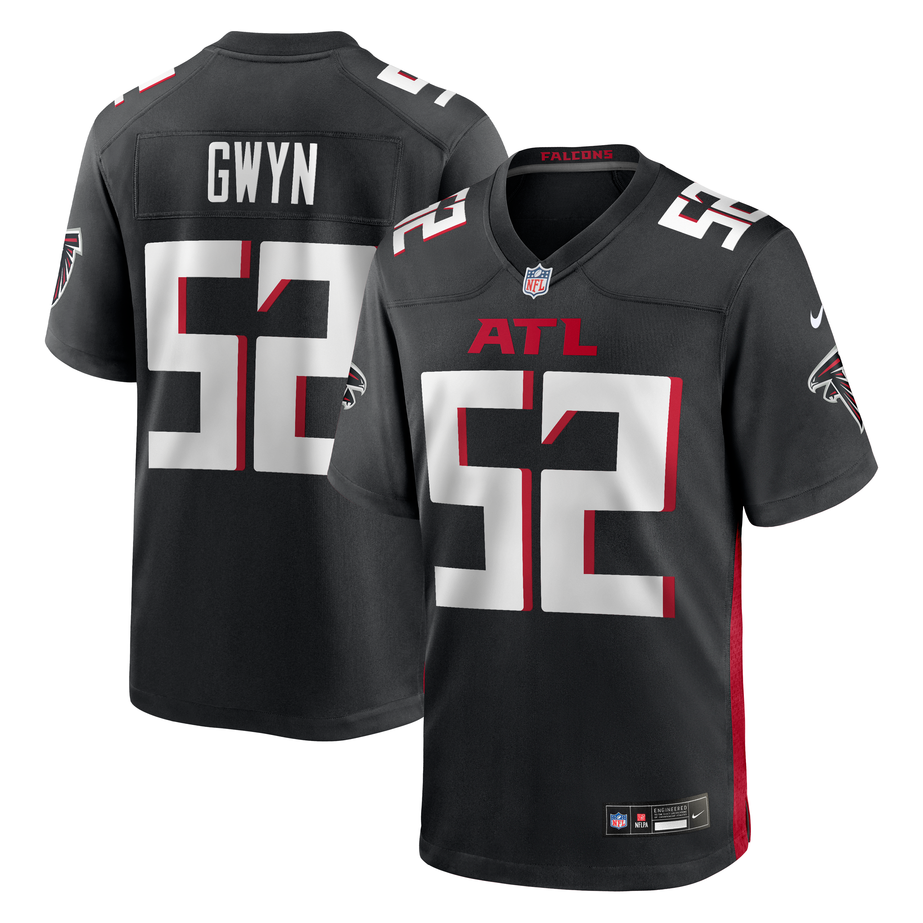 Jovaughn Gwyn Atlanta Falcons Team Game Jersey - Black