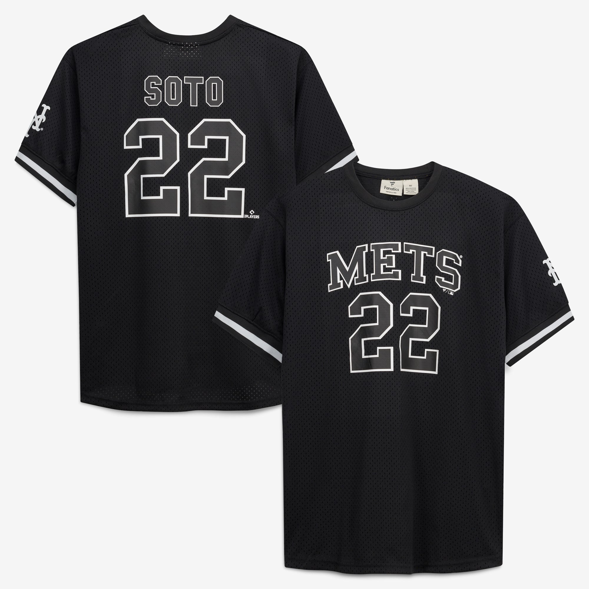 Juan Soto New York Mets Big & Tall Heavyweight Mesh Jersey - Black/White
