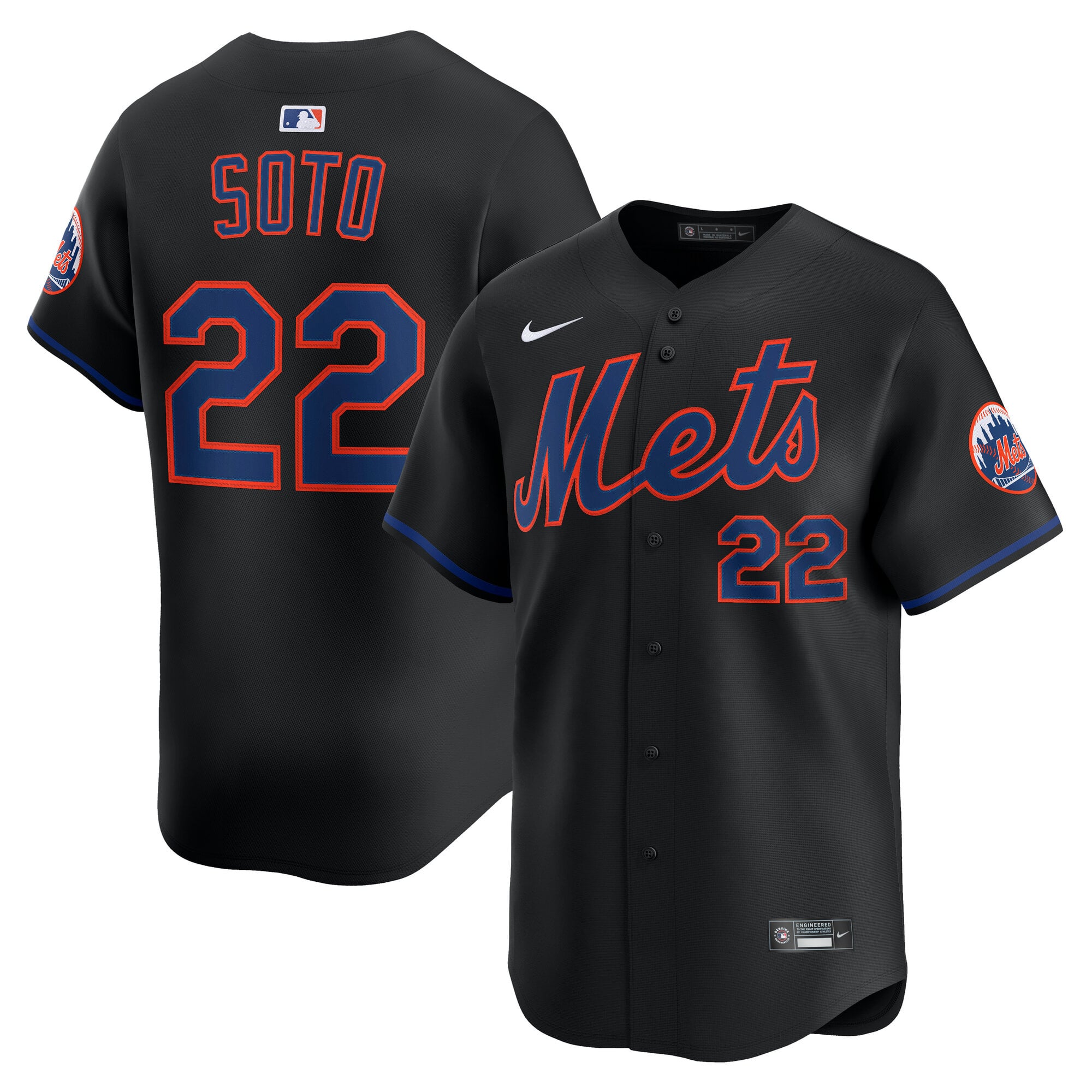 Juan Soto New York Mets Road Limited Player Jersey - Black