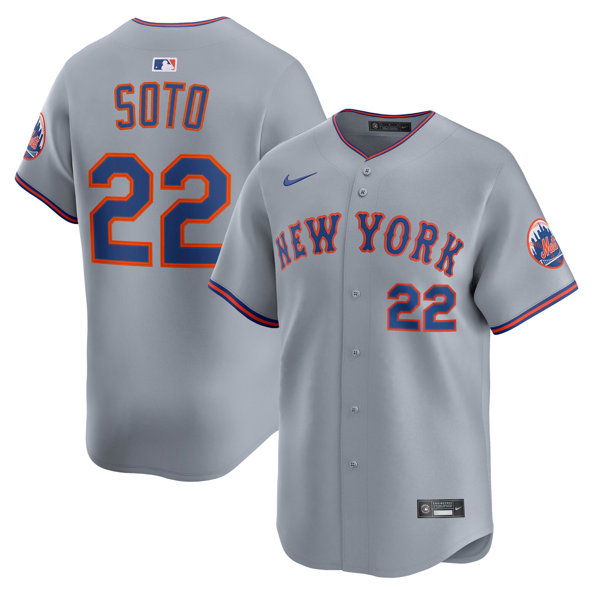 Juan Soto New York Mets Road Limited Player Jersey - Gray - Image 2
