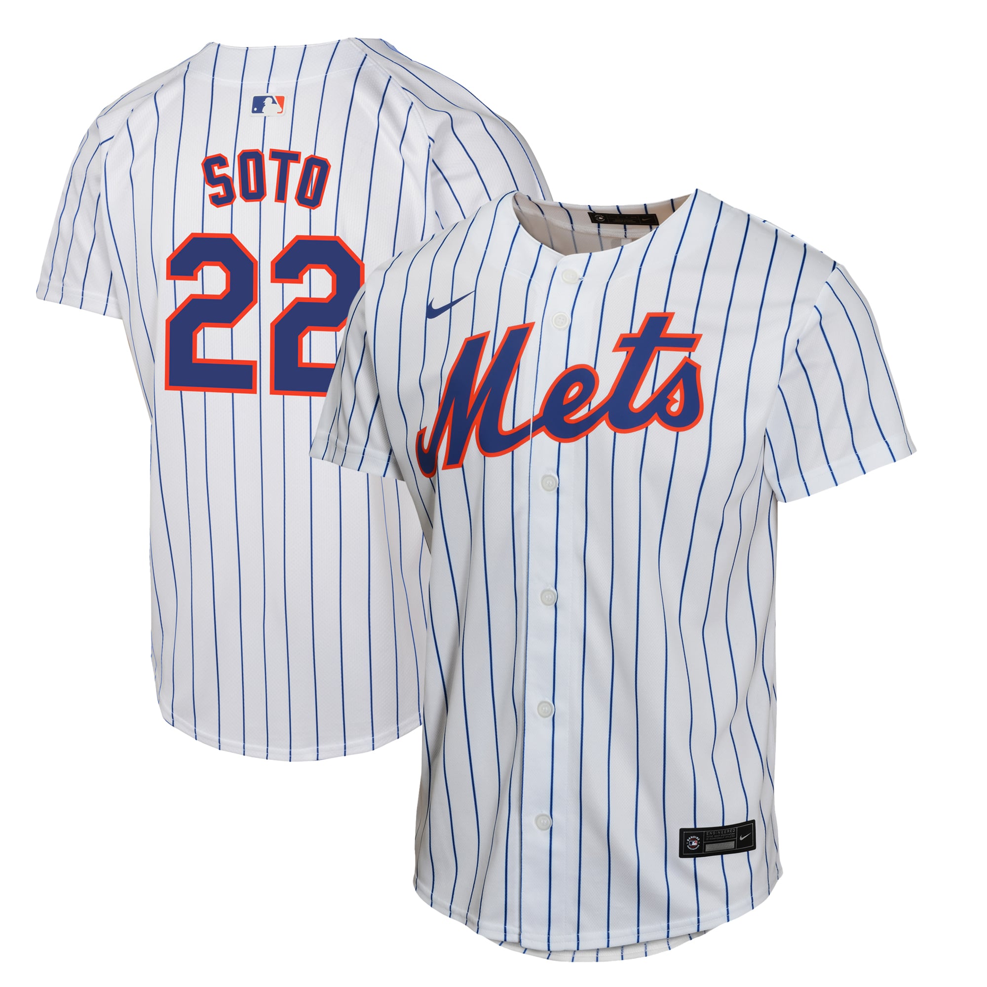 Juan Soto New York Mets Youth Home Game Player Jersey - White - Image 2