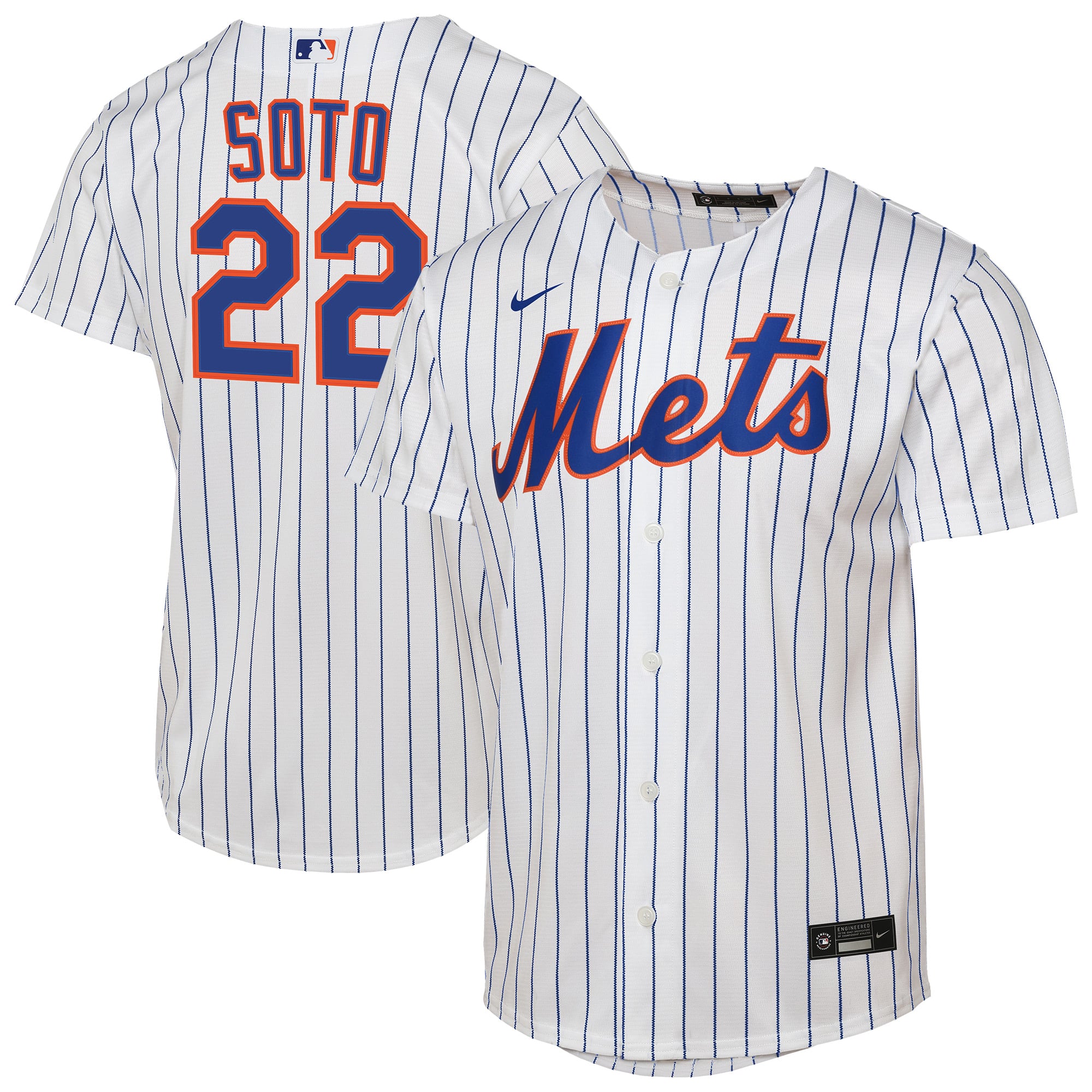 Juan Soto New York Mets Youth Home Jersey - White - Image 2