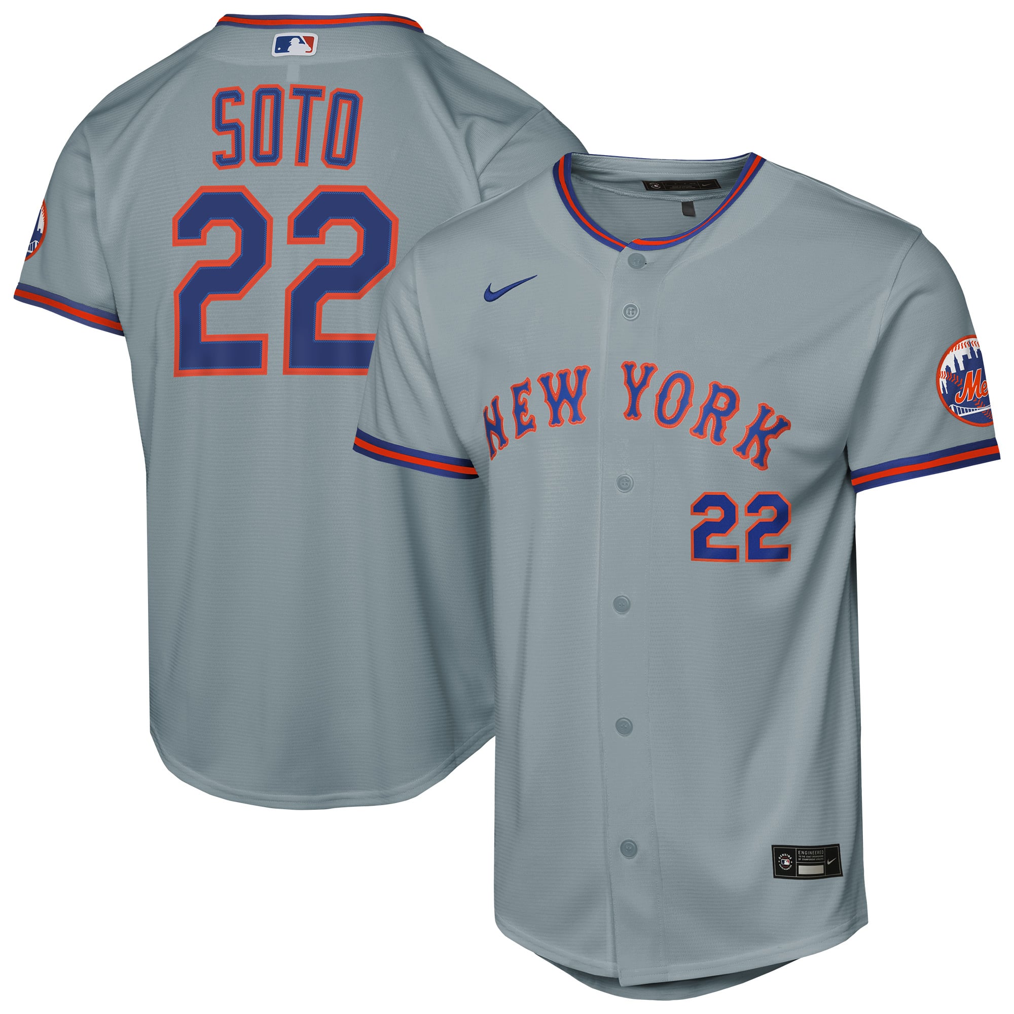 Juan Soto New York Mets Youth Home Stadium Player Jersey - Gray
