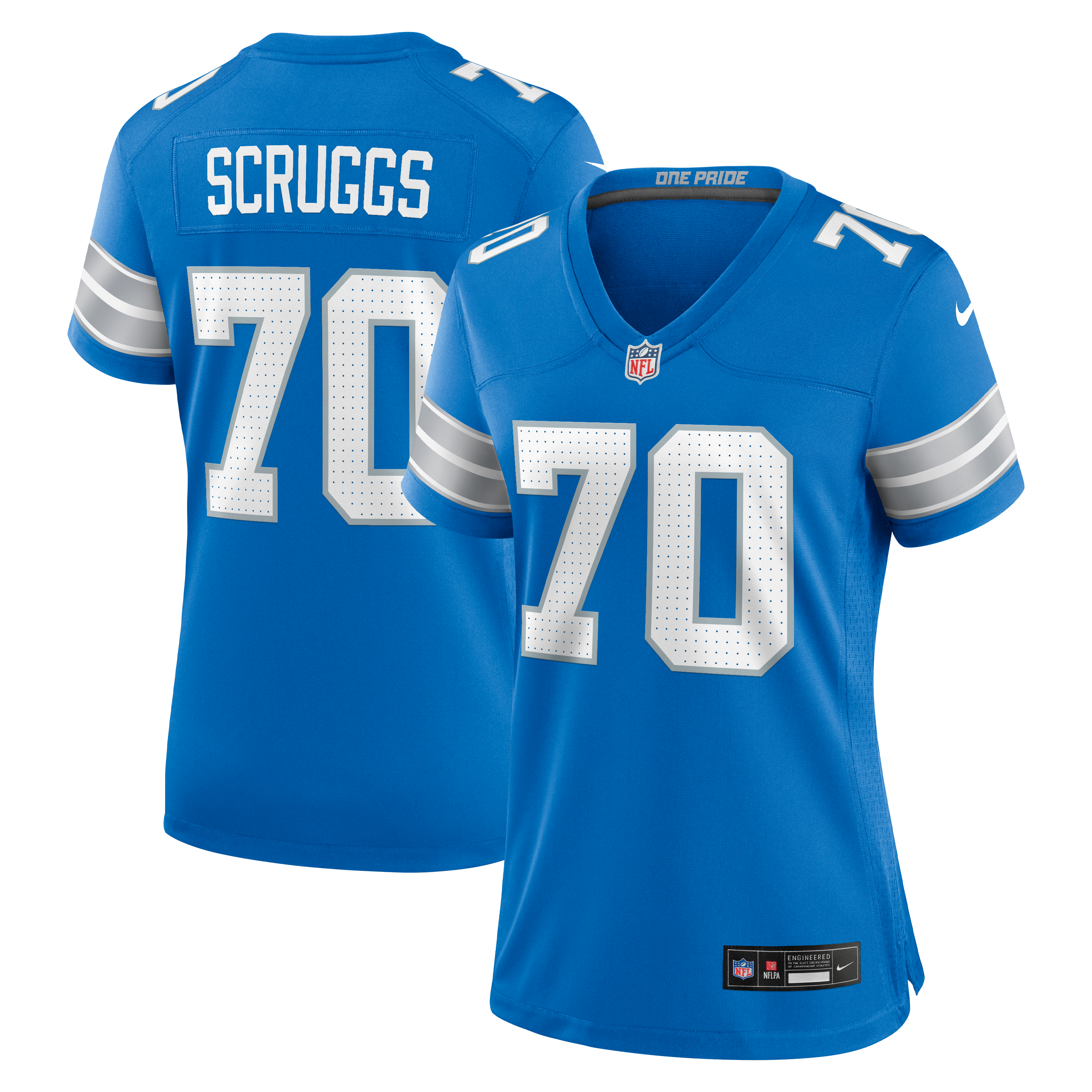 Juice Scruggs Detroit Lions Women's Team Game Jersey - Blue