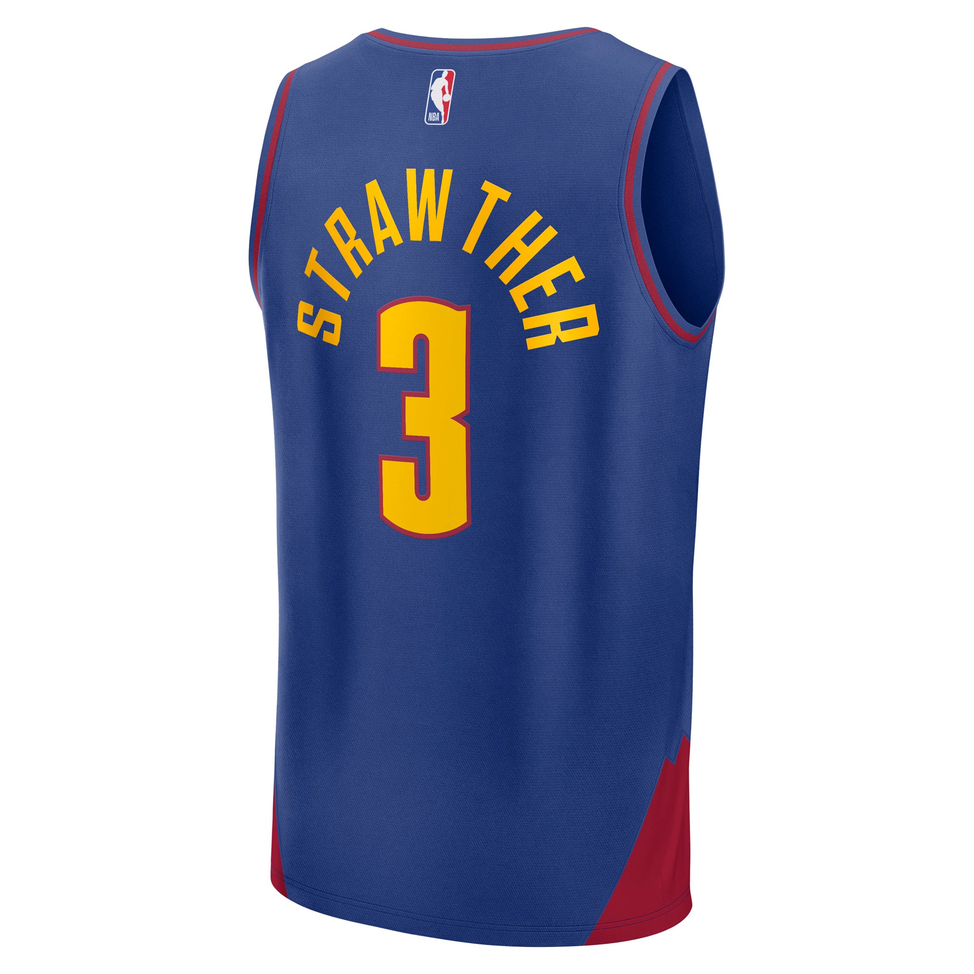 Julian Strawther Denver Nuggets Fast Break Player Jersey - Statement Edition - Blue - Image 4