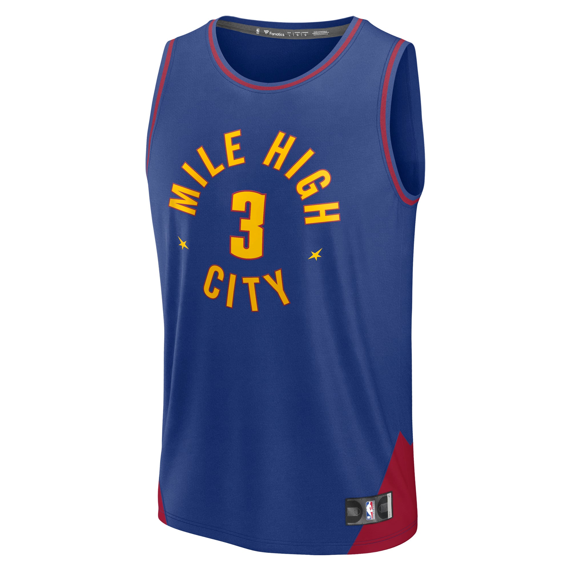Julian Strawther Denver Nuggets Fast Break Player Jersey - Statement Edition - Blue - Image 3