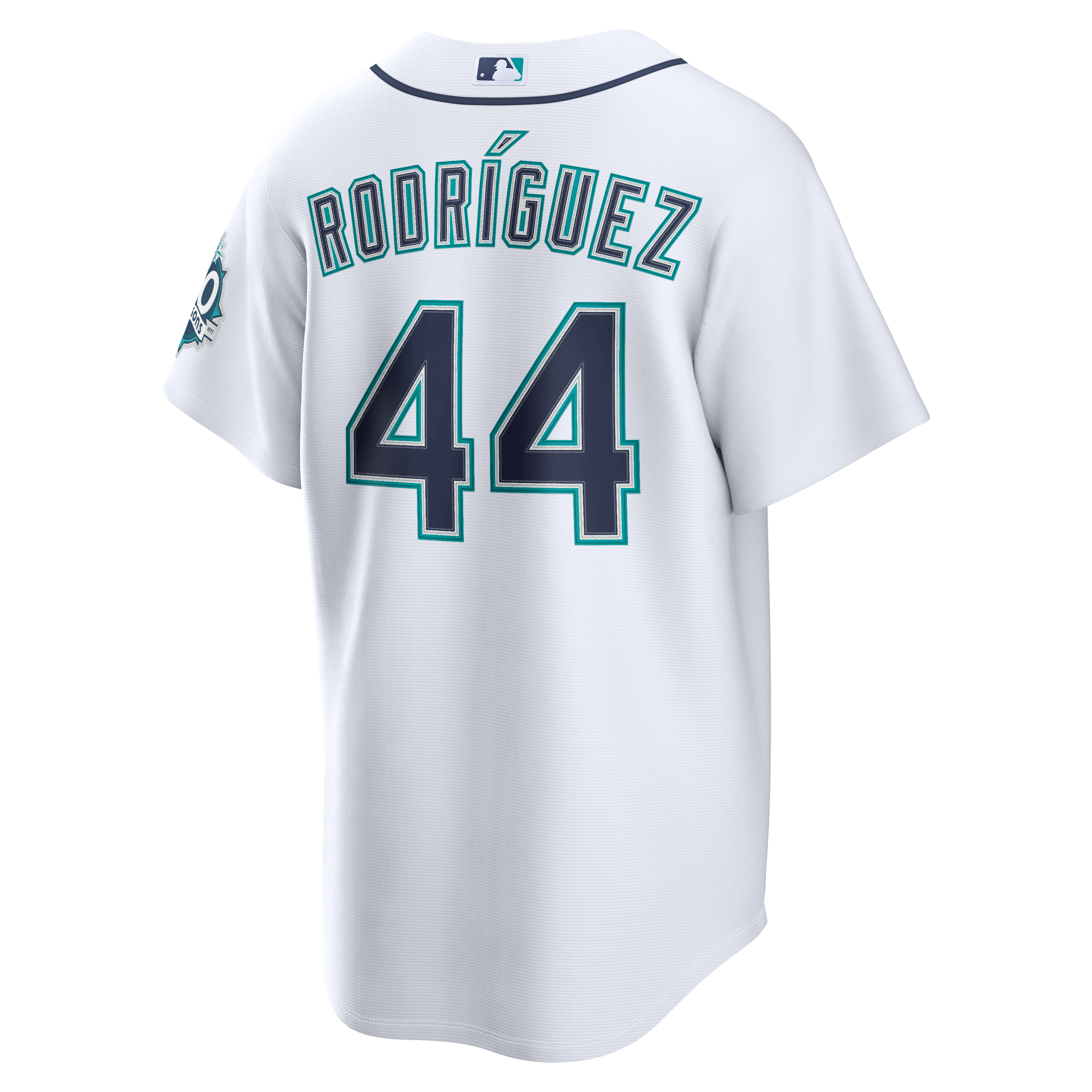 Julio Rodríguez Seattle Mariners Alternate Stadium 50th Season Patch Jersey - White - Image 4