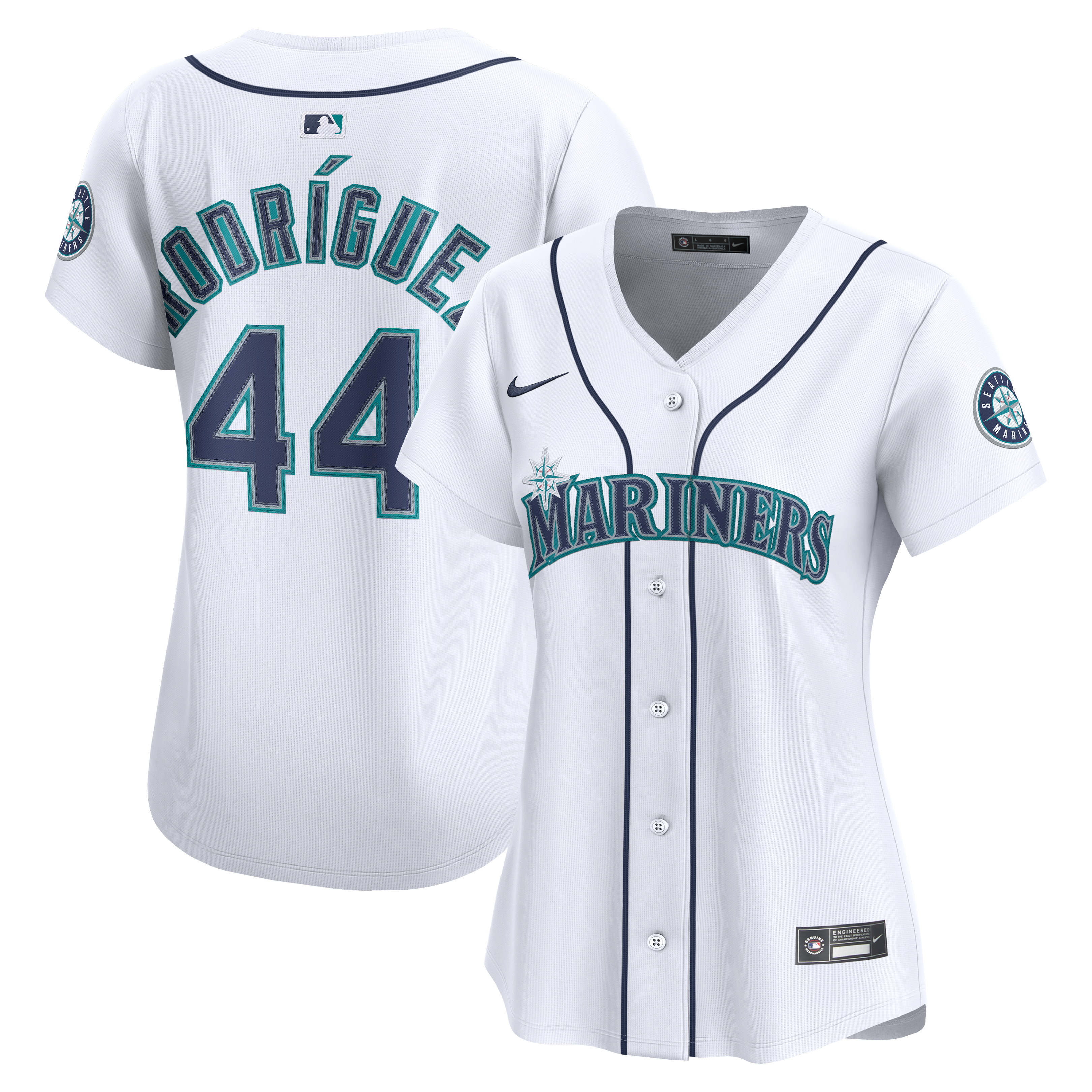 Julio Rodríguez Seattle Mariners Women's Home Limited Jersey - White - Image 2