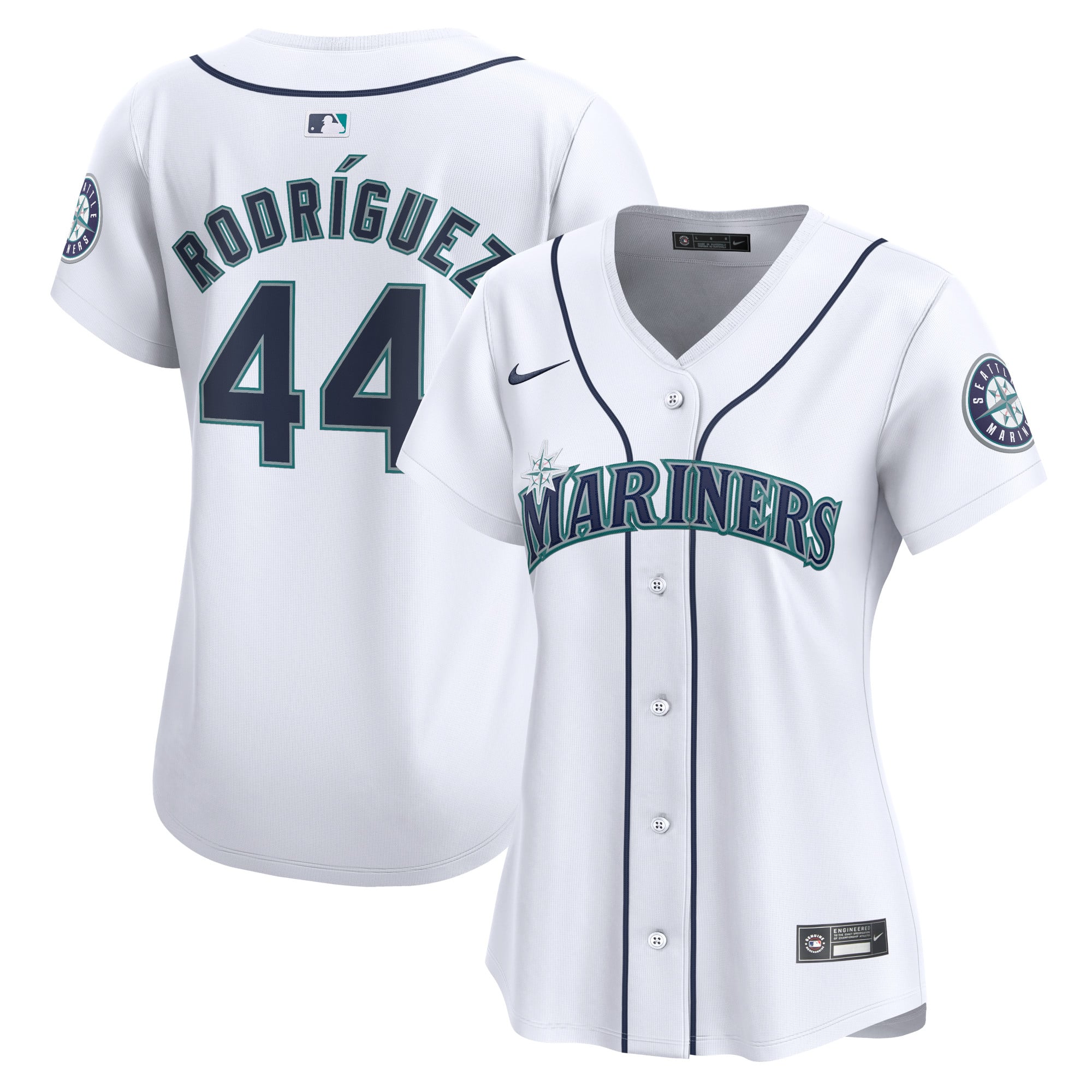 Julio Rodríguez Seattle Mariners Women's Home Limited Player Jersey - White - Image 2