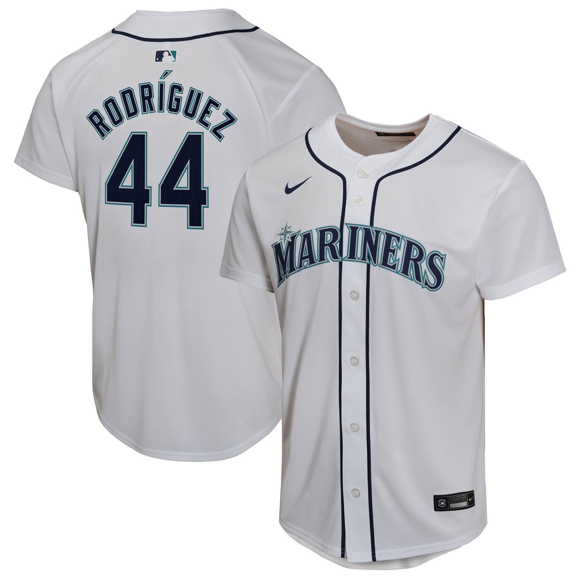 Julio Rodríguez Seattle Mariners Youth Home Game Player Jersey - White - Image 2