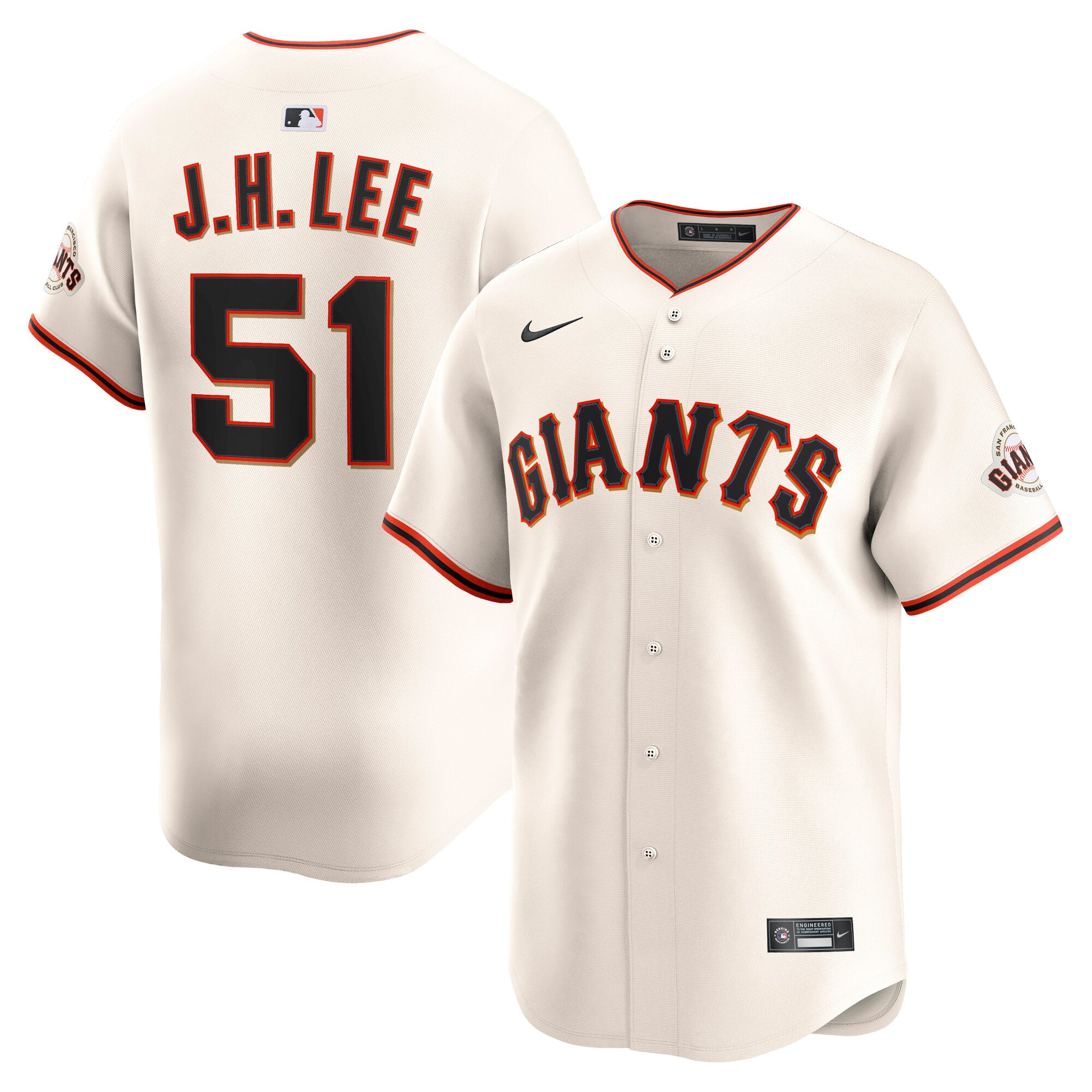 Jung Hoo Lee San Francisco Giants Home Limited Player Jersey - Cream - Image 2