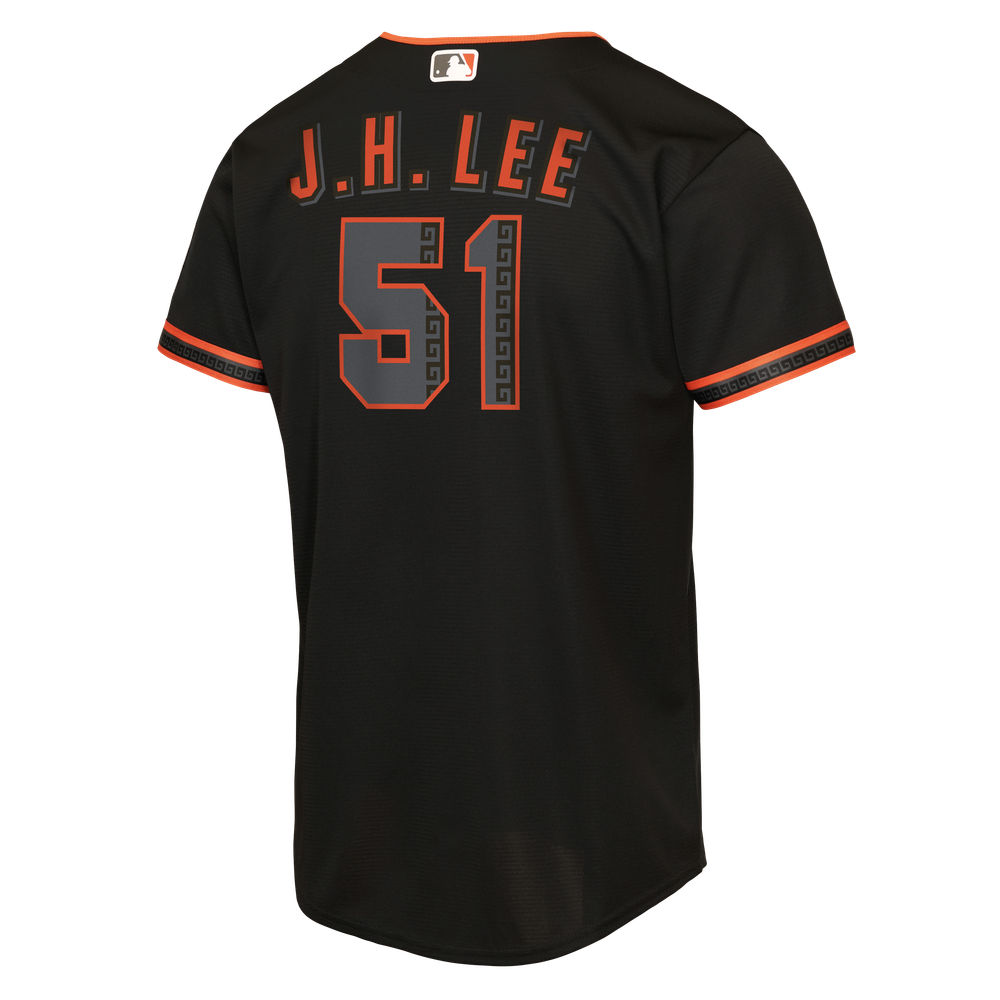 Jung Hoo Lee San Francisco Giants Youth Alternate Jersey - Black - Image 4