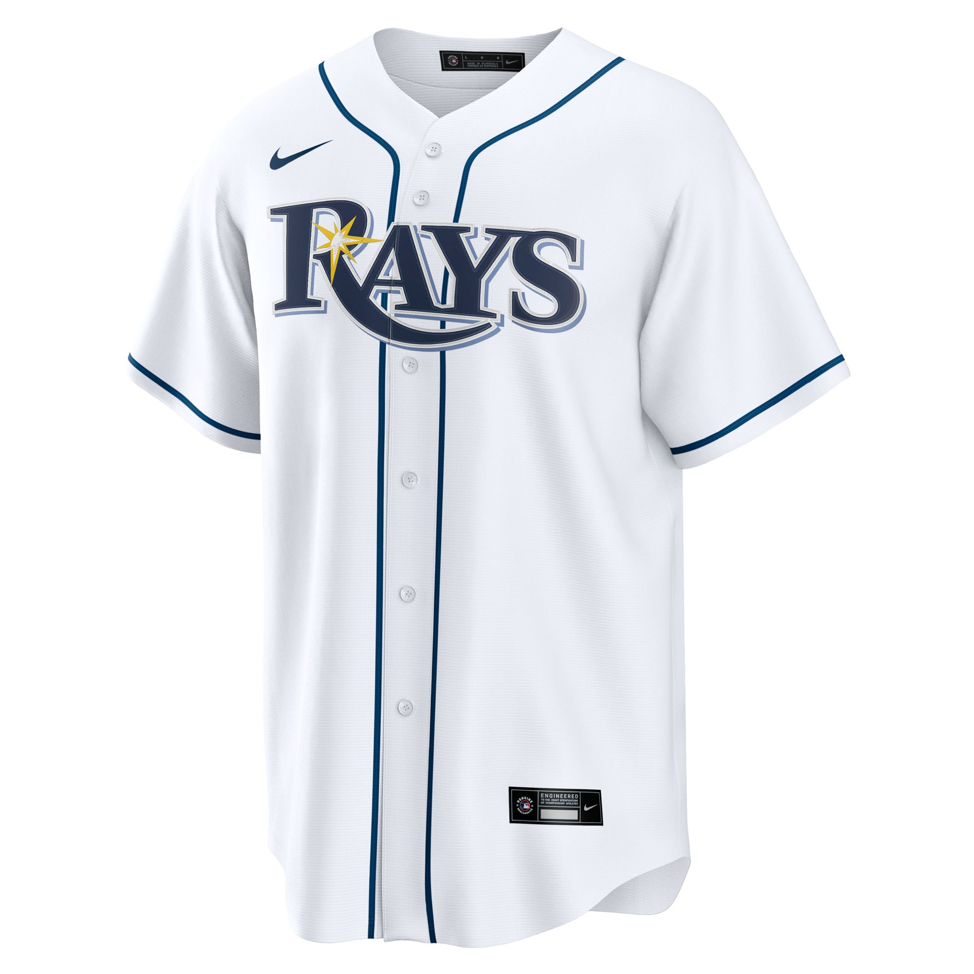 Junior Caminero Tampa Bay Rays Youth Home Jersey - White - Image 3