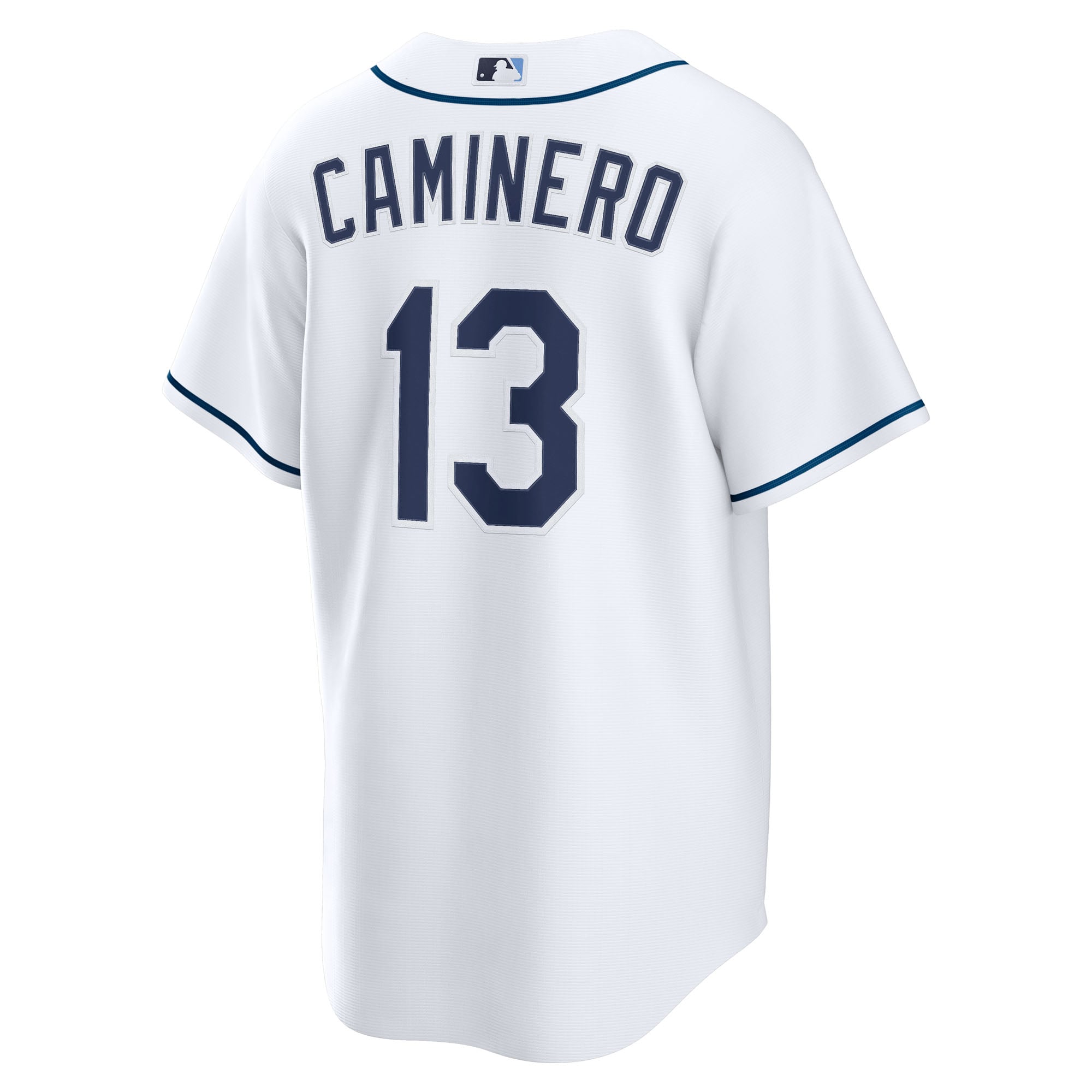 Junior Caminero Tampa Bay Rays Youth Home Jersey - White - Image 4