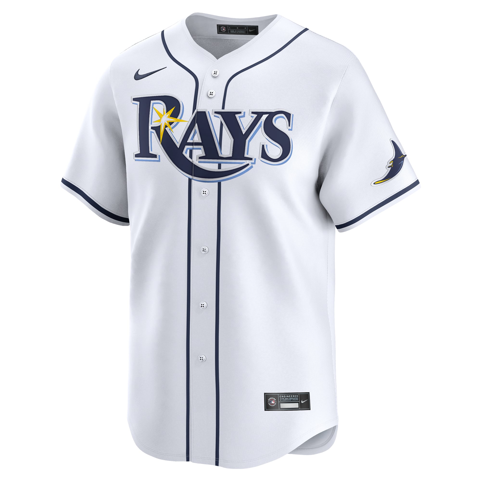Junior Caminero Tampa Bay Rays Youth Home Limited Player Jersey - White - Image 3